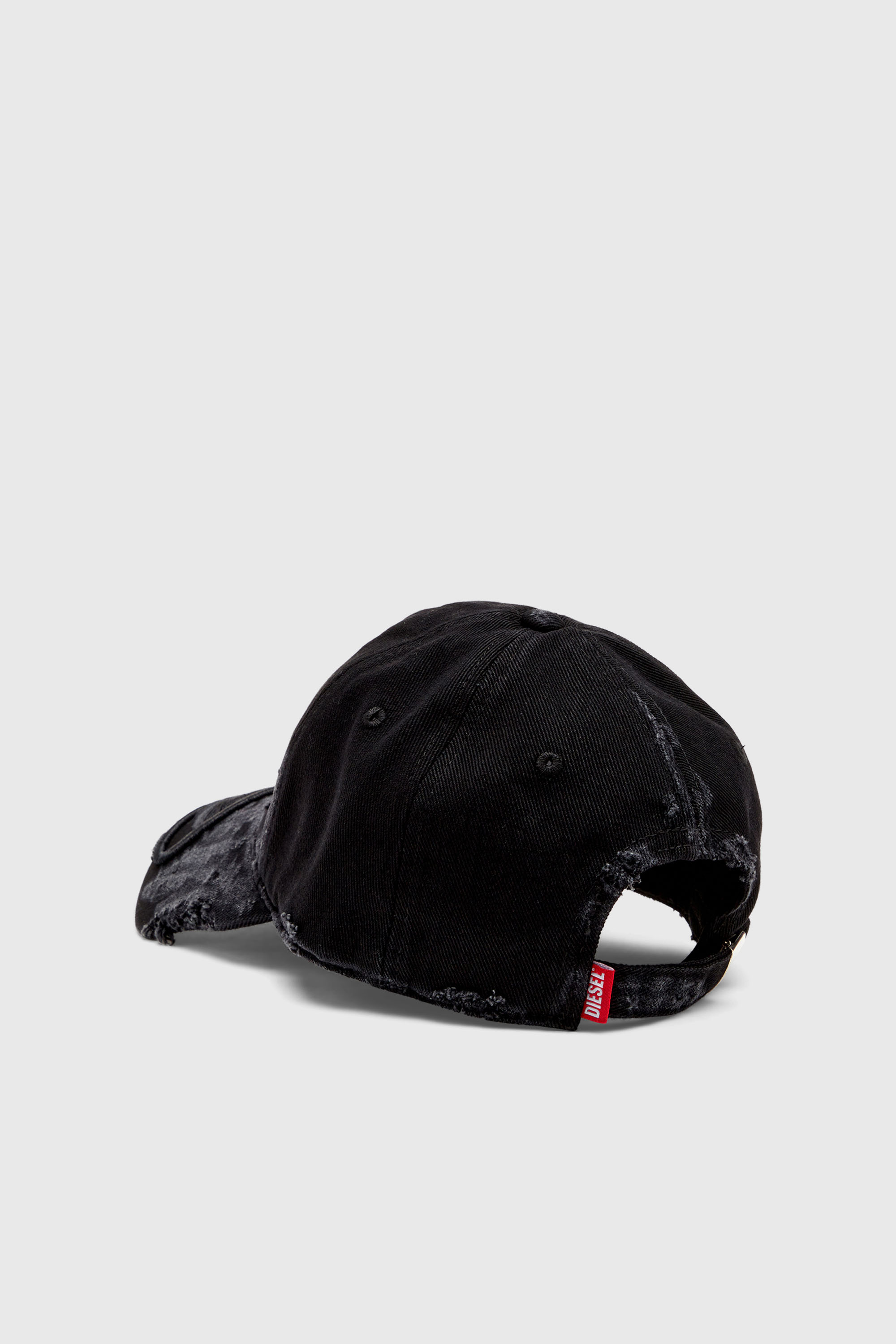 Diesel - C-ODY, Man's Distressed denim baseball cap in Black - 2