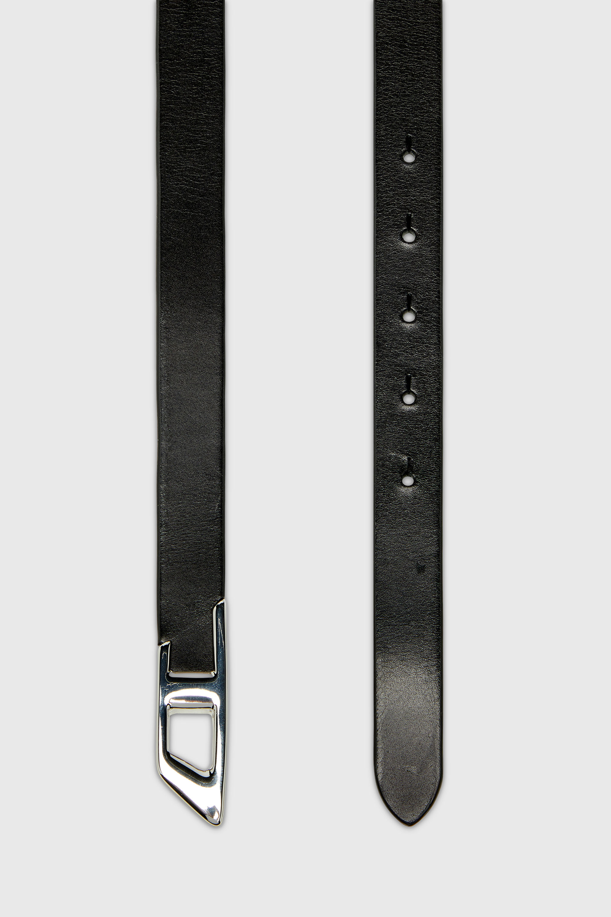 Diesel - B-D LOGO 2.0 20, Woman's 2 cm leather belt with metal D buckle in Black - 2