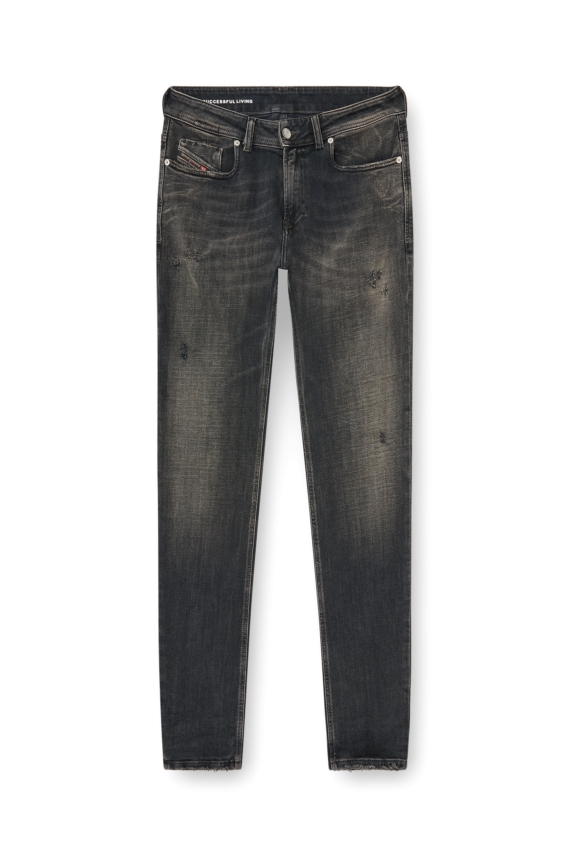 Diesel - Man's Skinny Jeans 1979 Sleenker 09P77, Black/Dark grey - 3