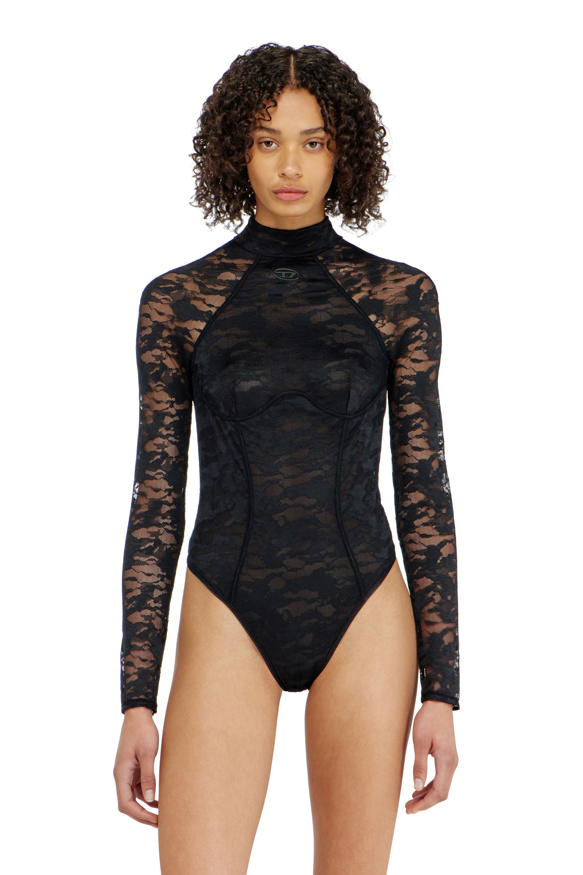 Diesel - VIVIAN-UTLT, Woman's Bodysuit in nylon lace with open back in null - 1