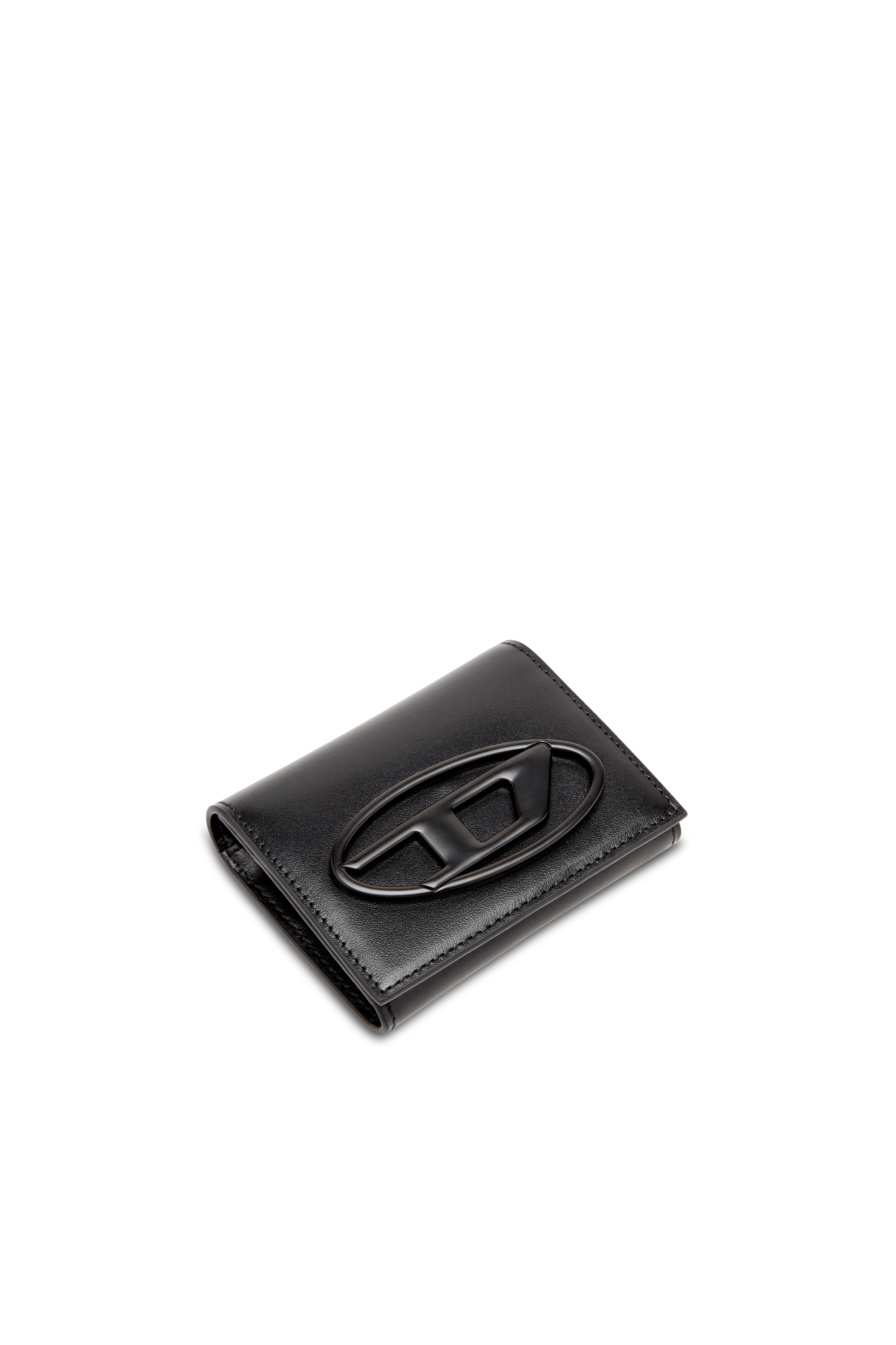 Diesel - HOLI-D CARD HOLDER S II, Man's Bi-fold leather card holder in Black - 4