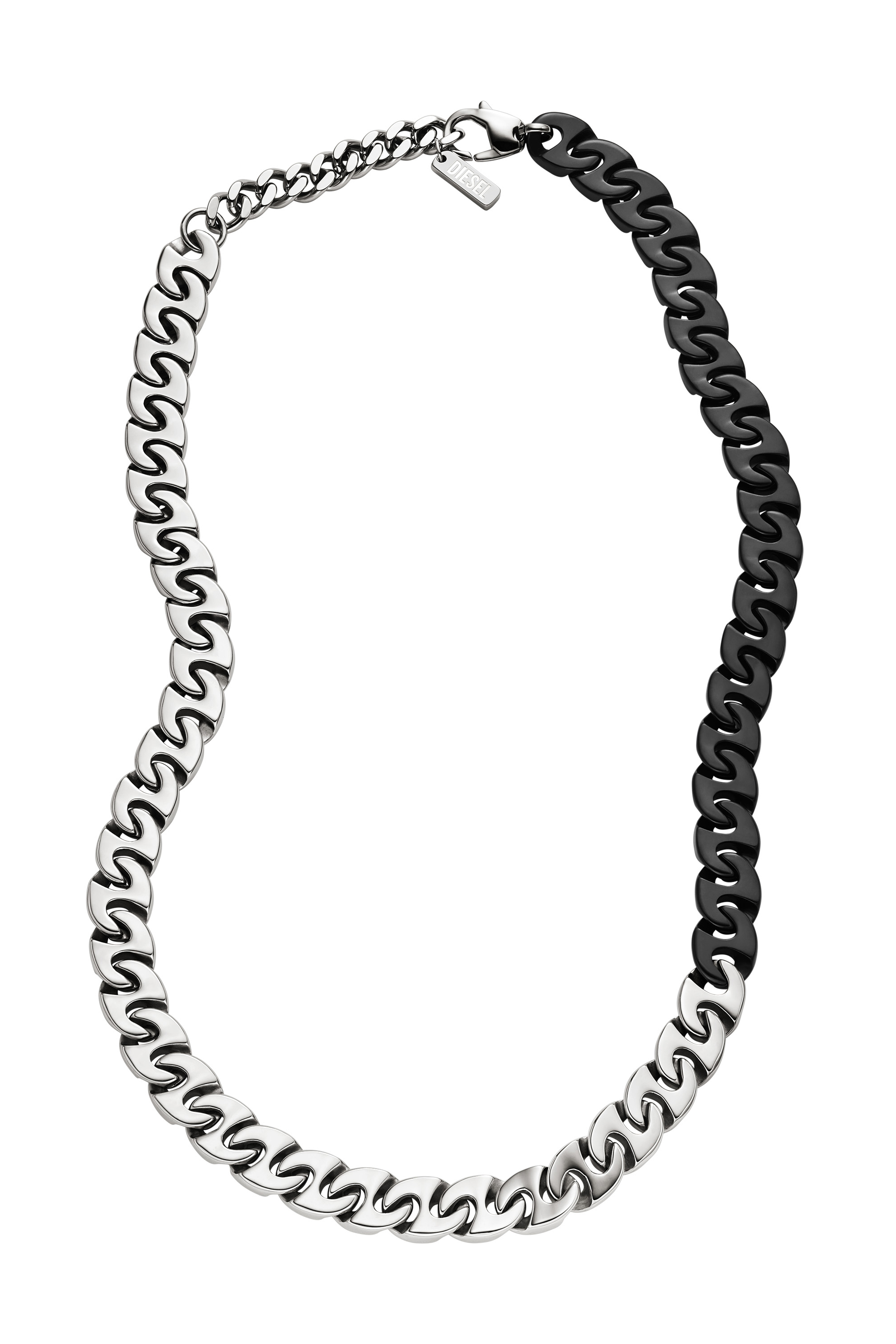 Women's TwoTone Stainless Steel Chain Necklace Silver Diesel