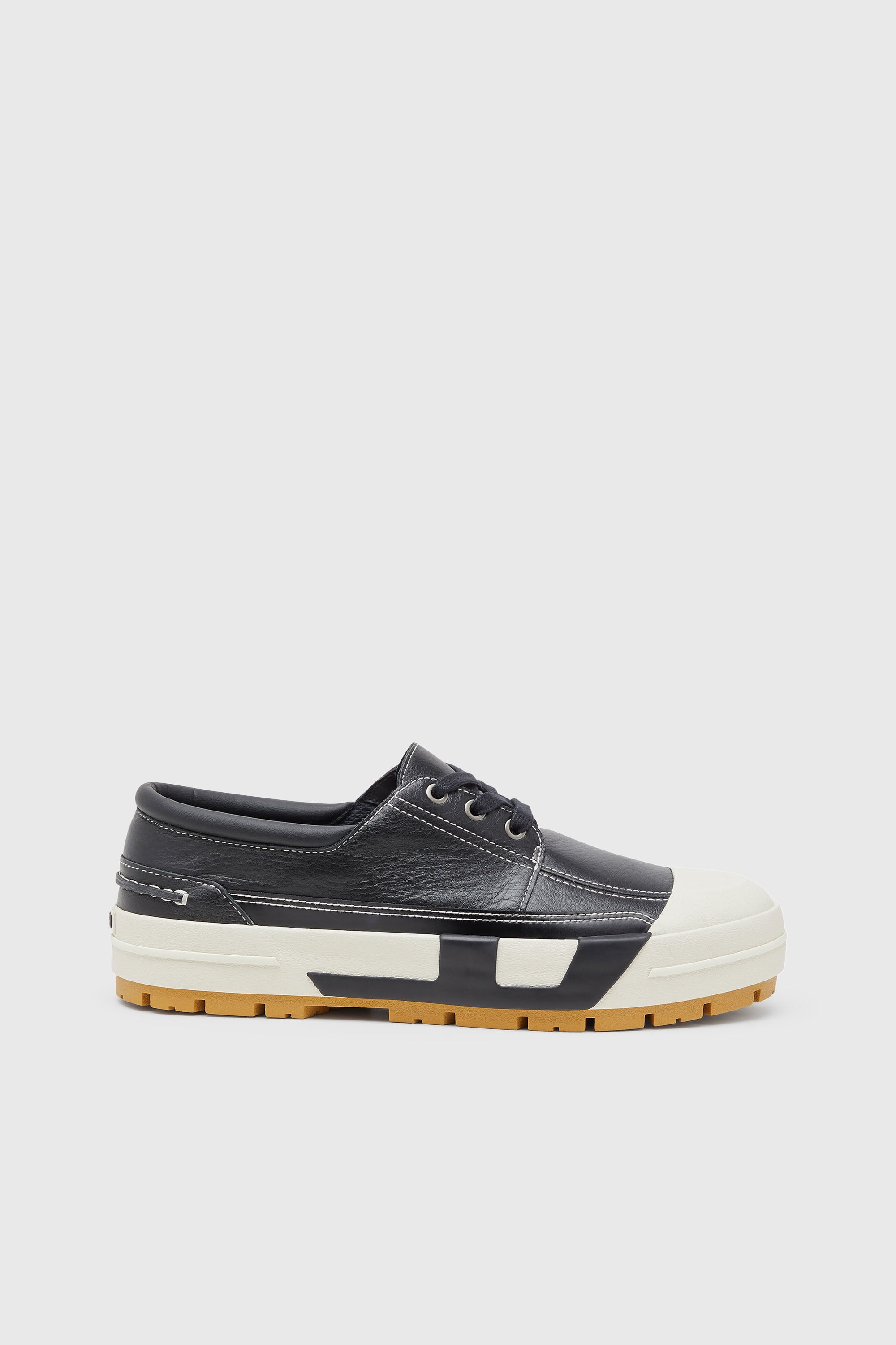Diesel - S-D-VERSE MOCASSIN, Man's S-D-Verse - Leather hybrid moccasin in Black - 1