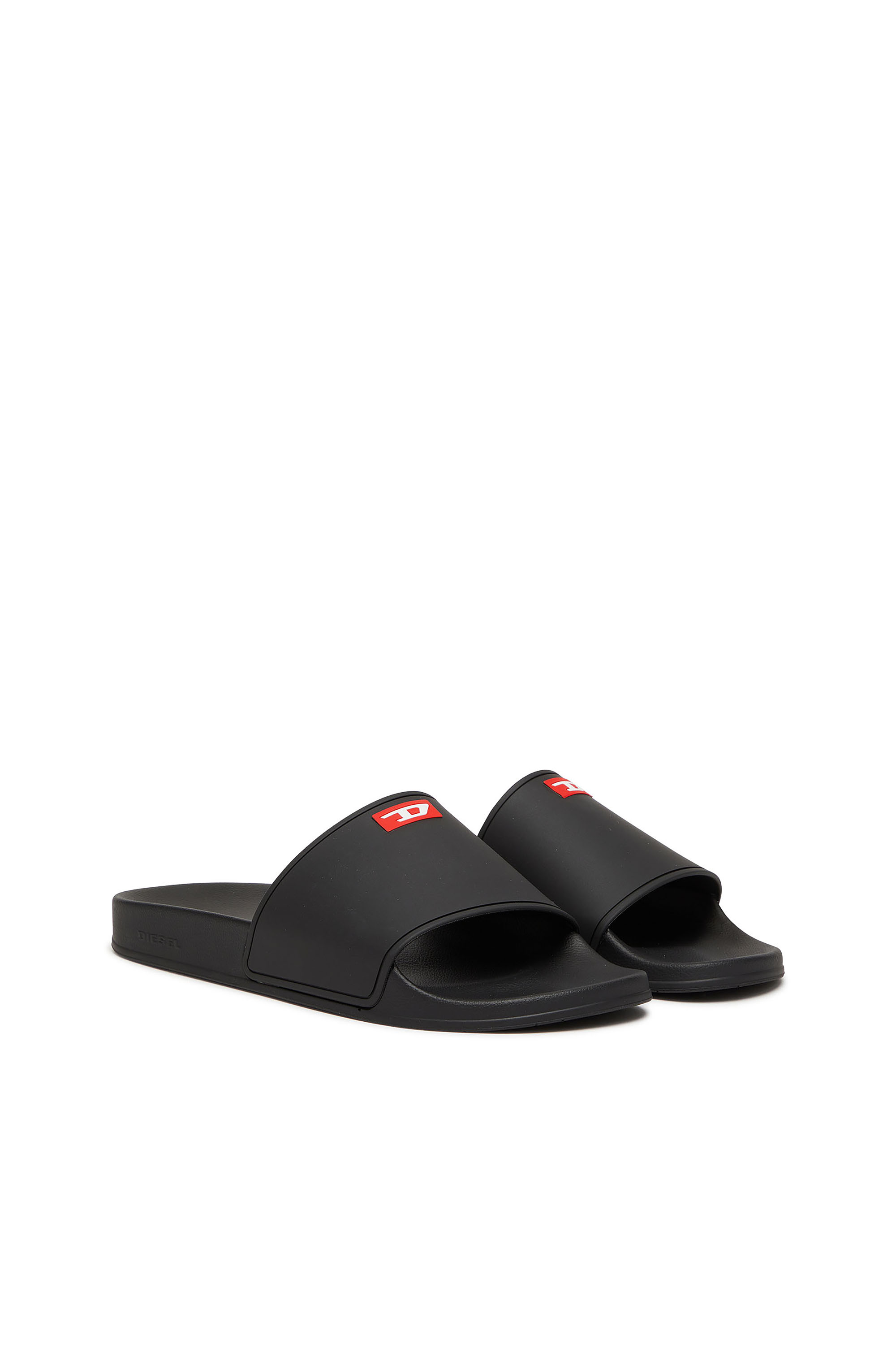 Diesel - SA-SWIM, Man's Sa-Swim-Rubber pool slides with D logo in Black - 2
