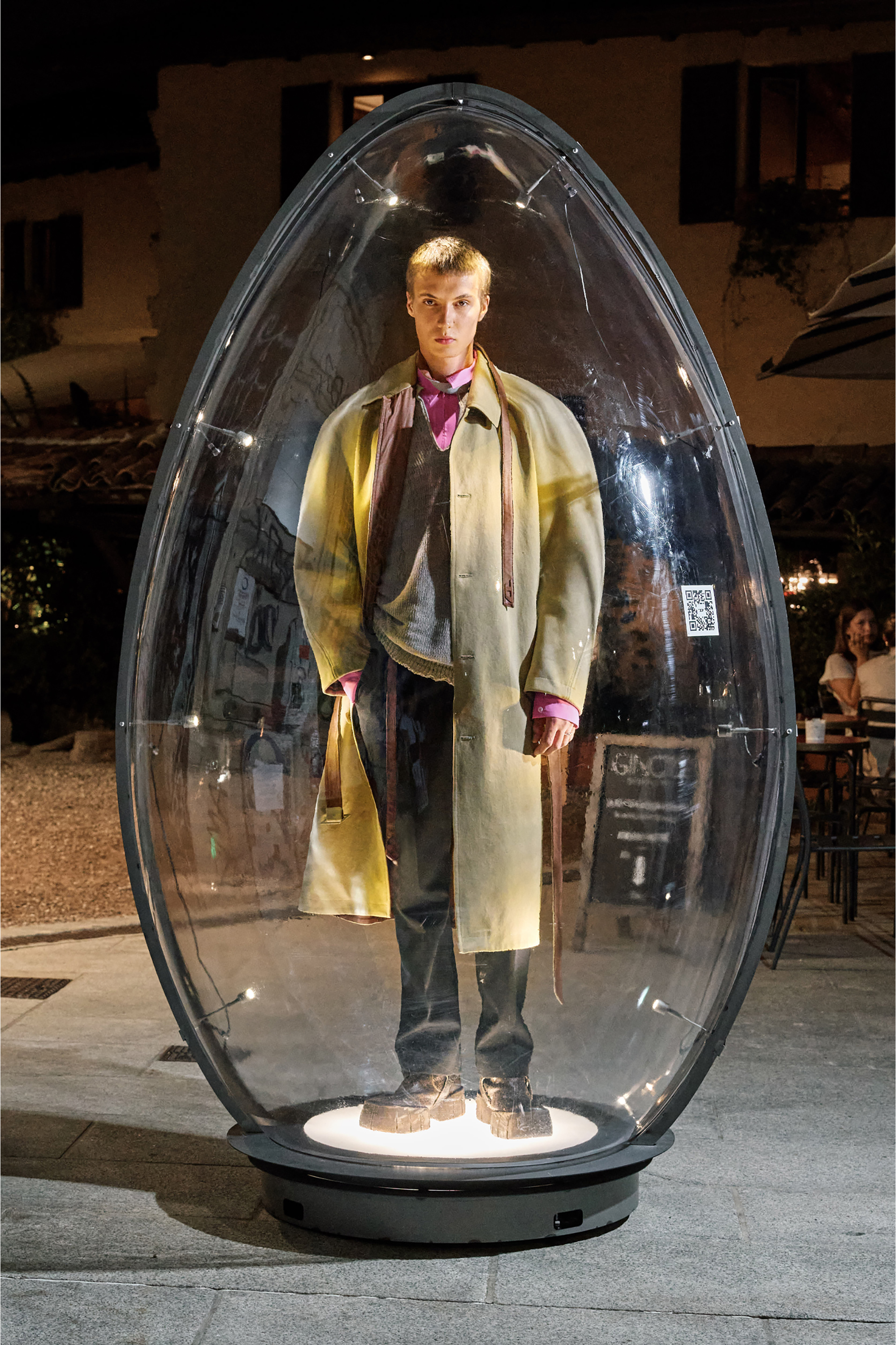 Diesel - K-DAIANERIS, Man's Distressed jumper with biker neck strap in Brown - 3