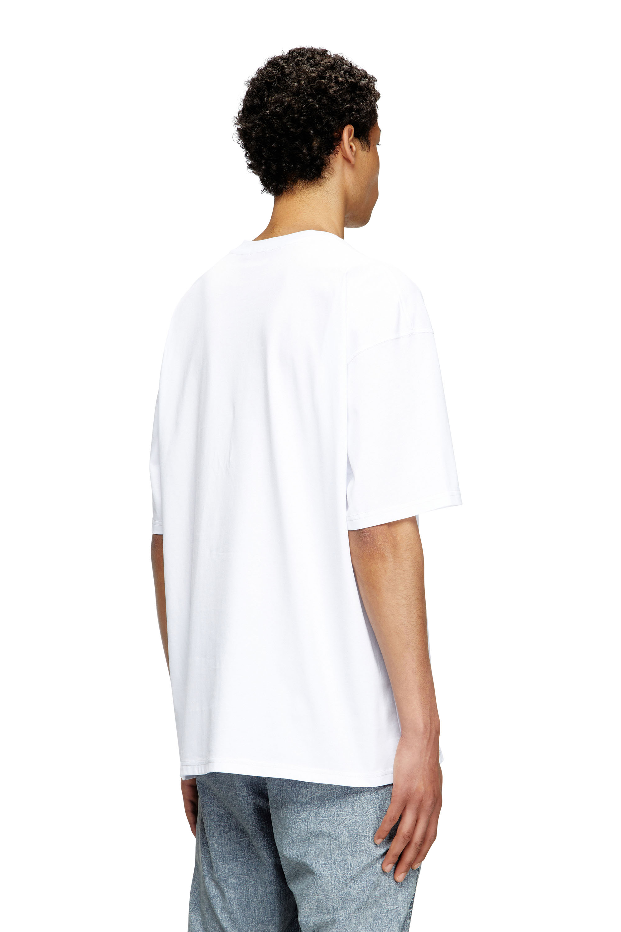 Diesel - T-BOXT-T7, Man's T-shirt with spray-effect print in White - 3