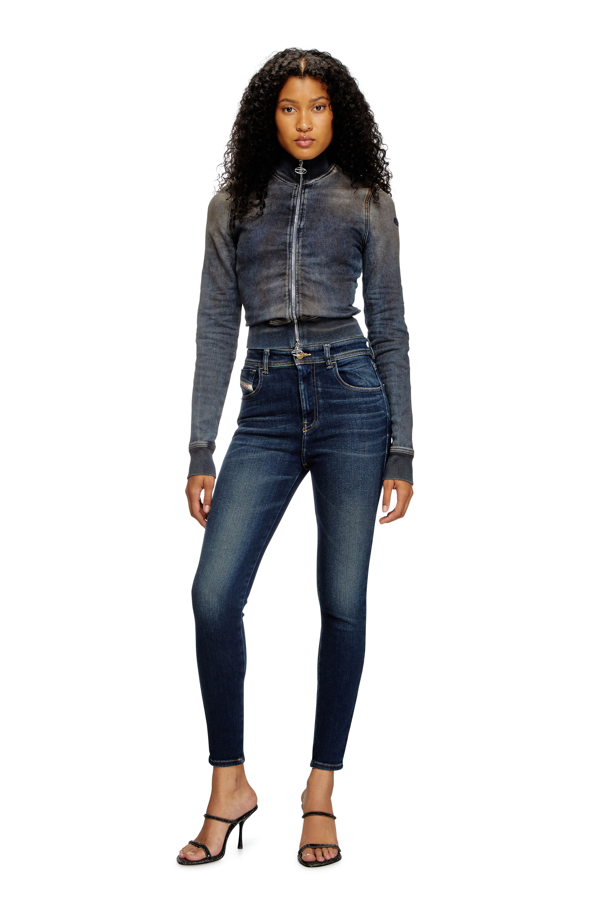 Diesel - Woman's Super skinny Jeans 1984 Slandy-High 09J11, Dark Blue - 2