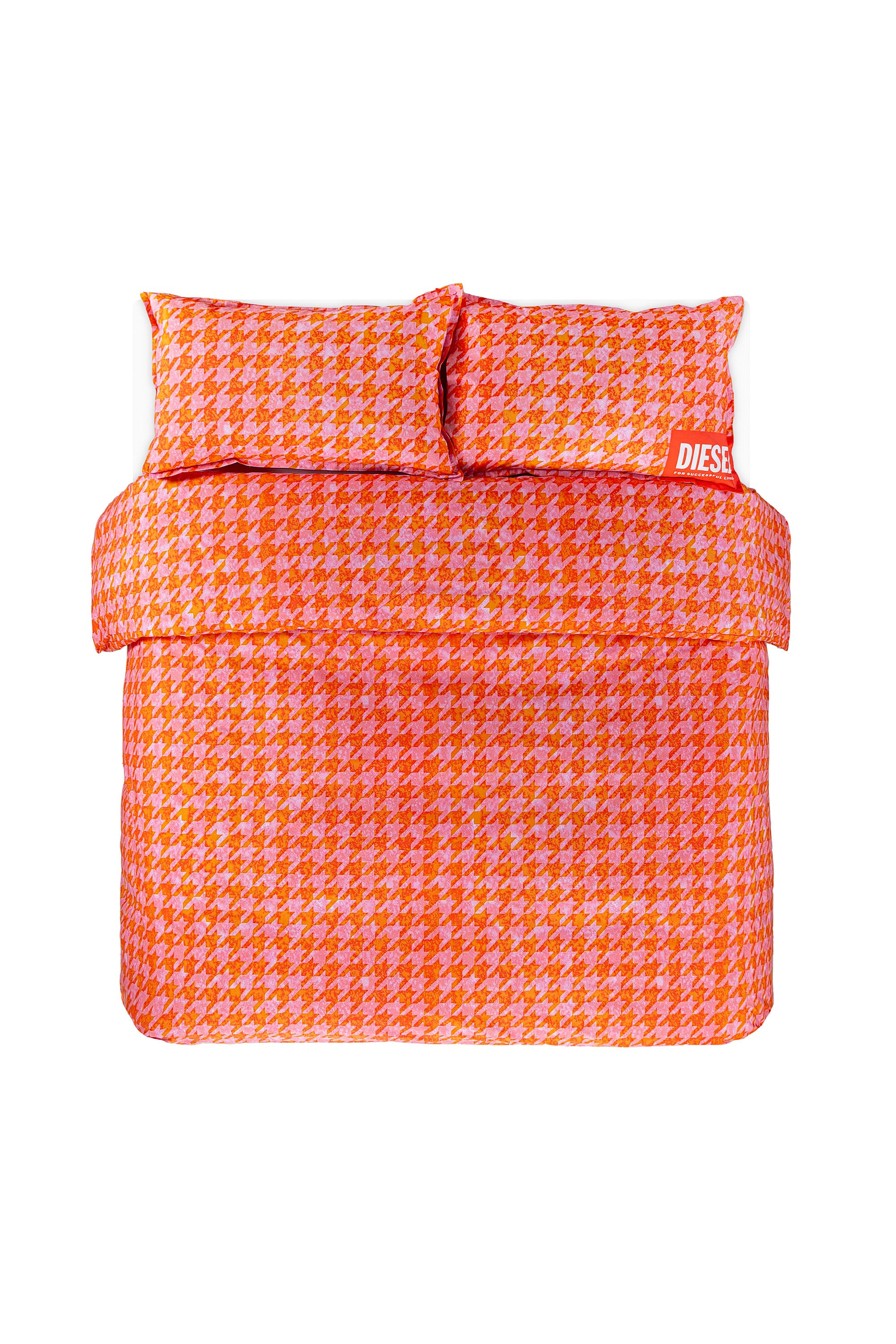Diesel - 1018105  DROP PINK/RED PERCALE DUVET COV, Unisex's Percale duvet cover set for queen size bed in Orange - 1