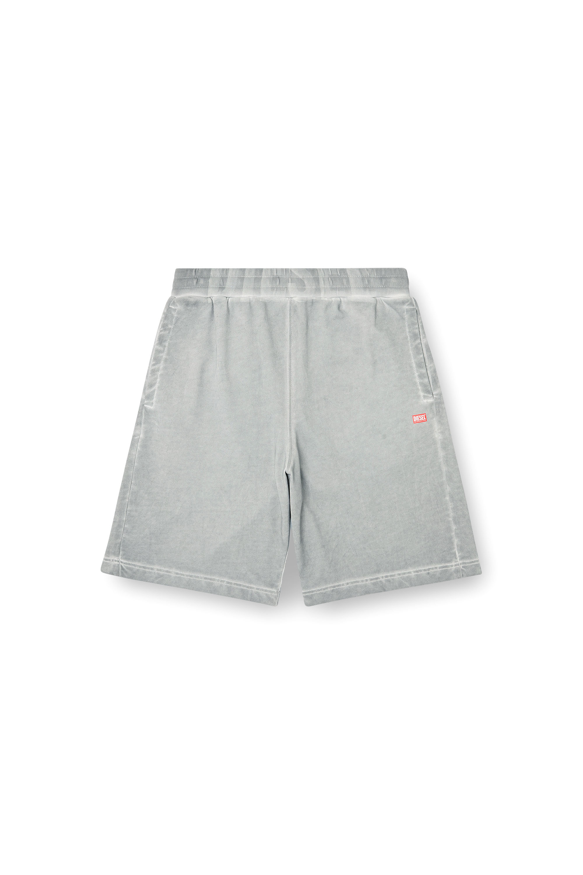 Diesel - P-CROWN-V1, Man's Pigment-dyed sweat shorts in Grey - 2