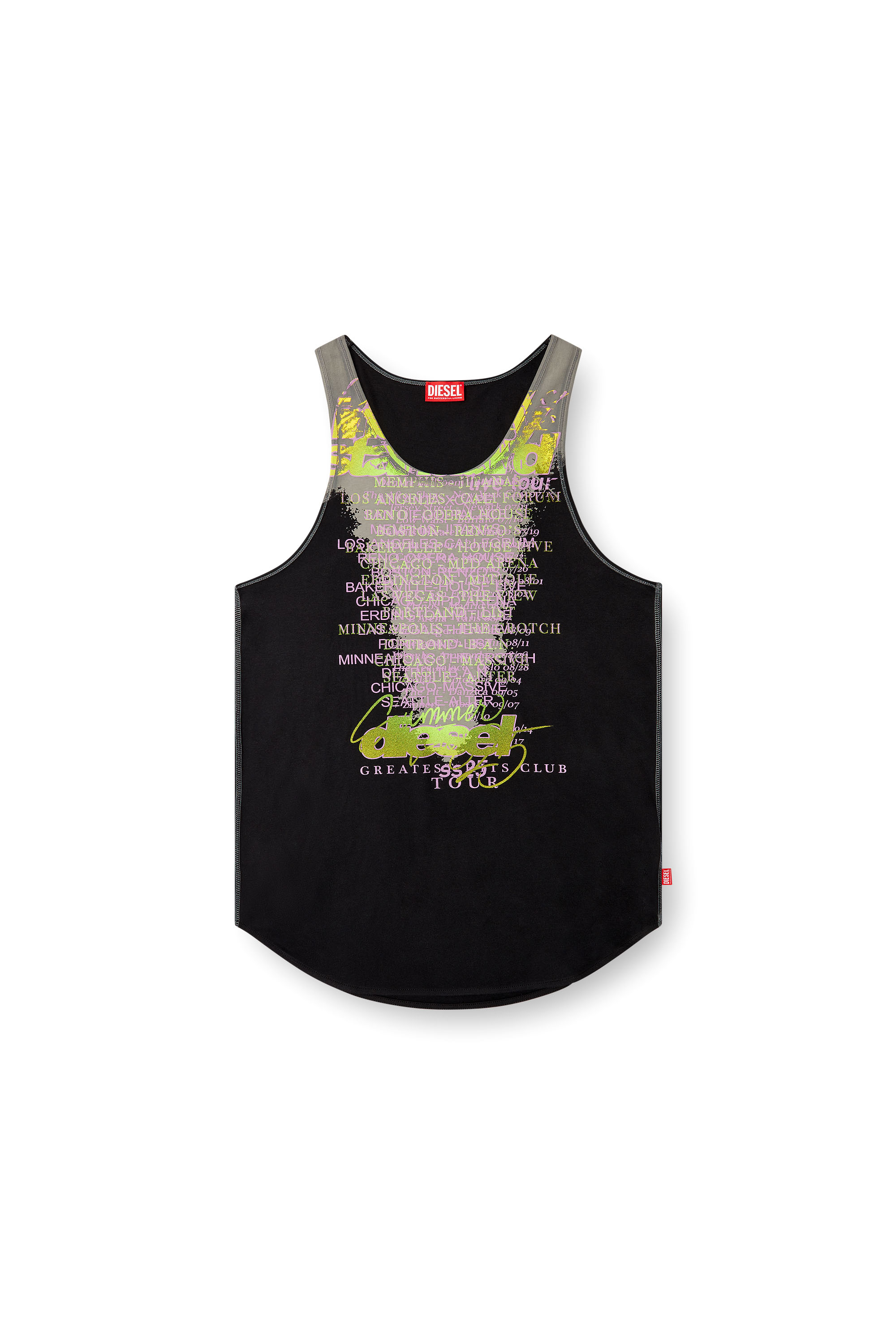 Diesel - T-SHAN, Unisex's Tank top with lyrics print in Black - 2