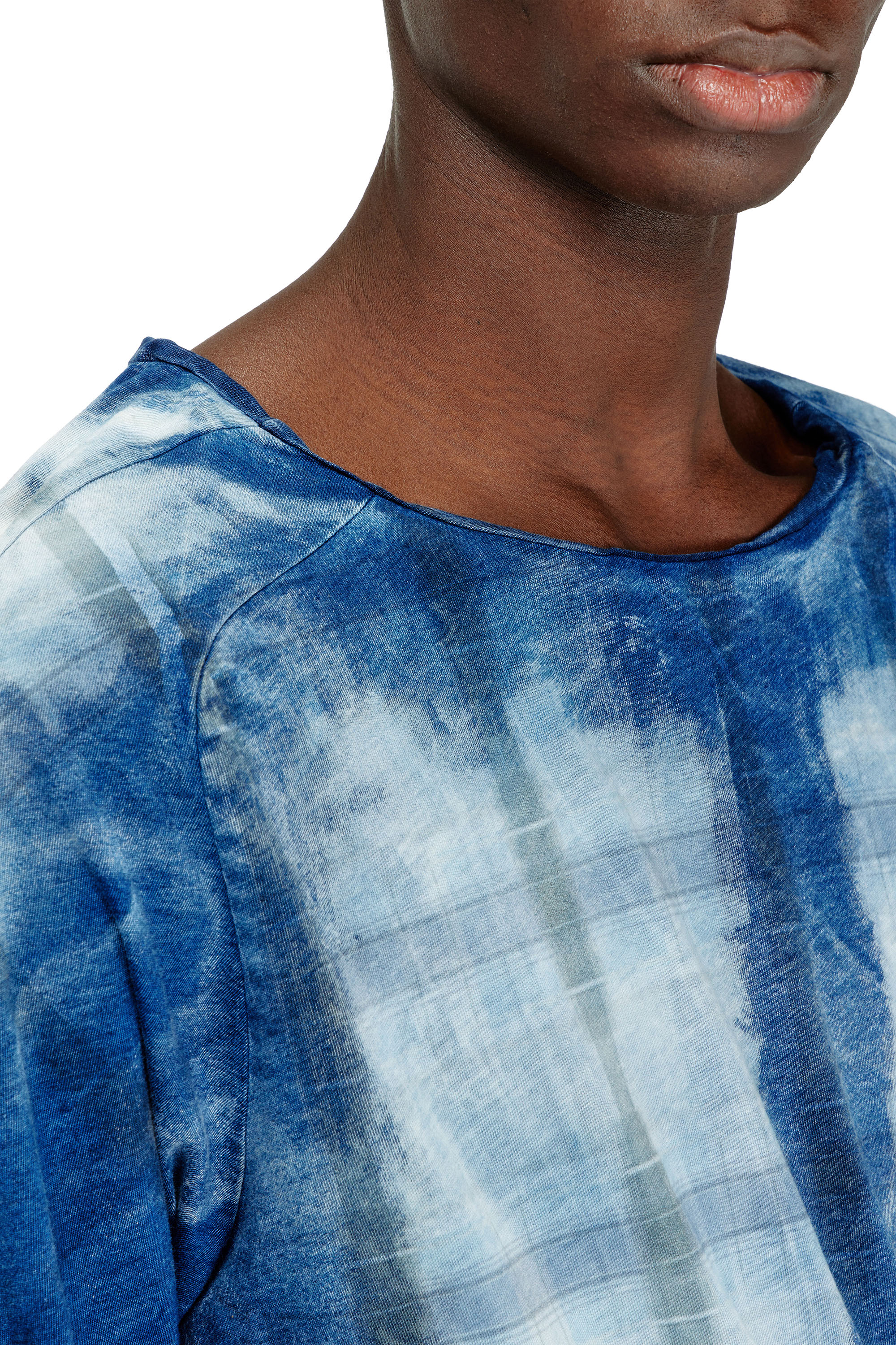 Diesel - T-ANTON-A, Man's Twisted layered top with X-ray effect in Blue - 5