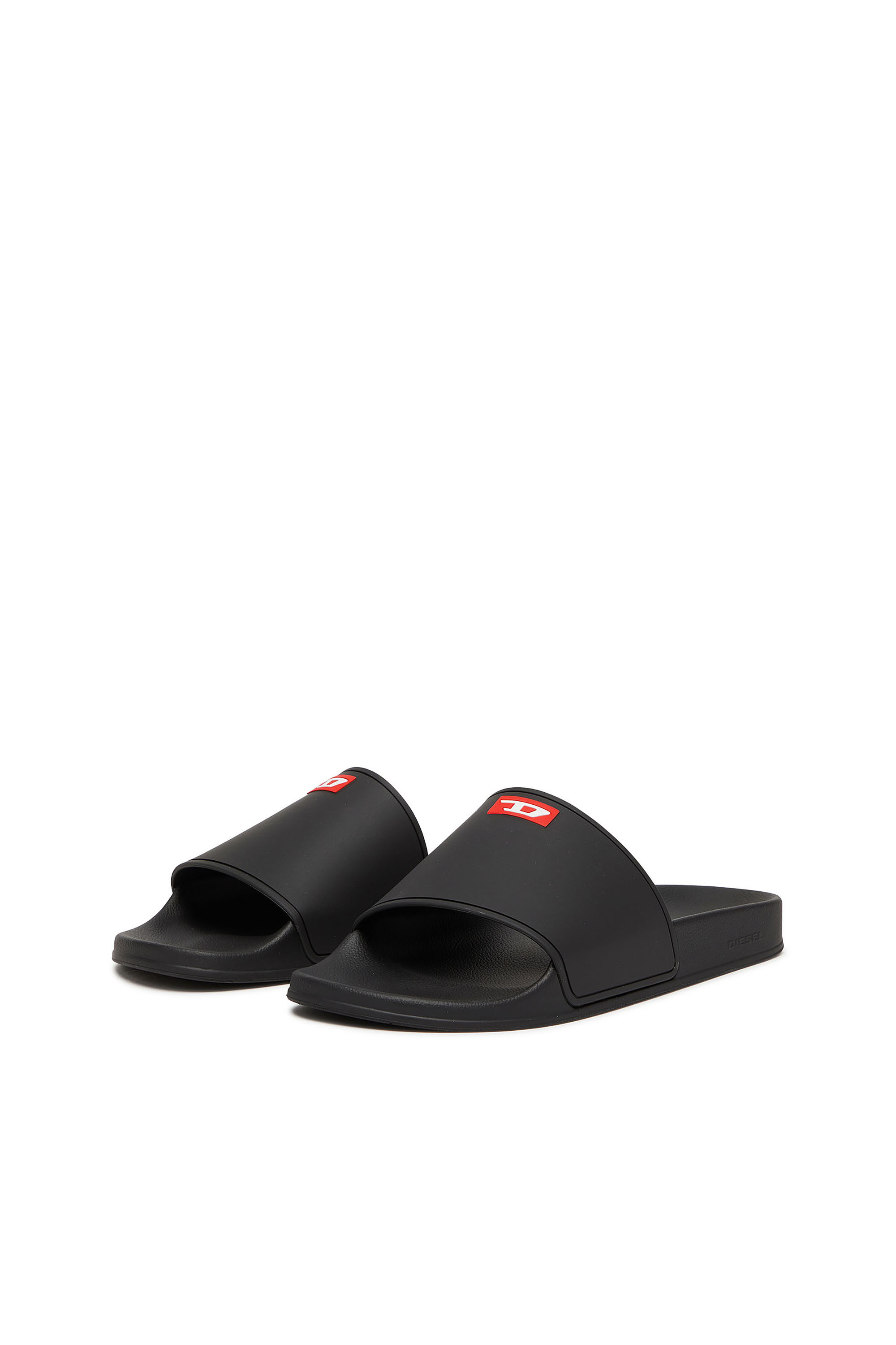 Diesel - SA-SWIM, Man's Sa-Swim-Rubber pool slides with D logo in Black - 8