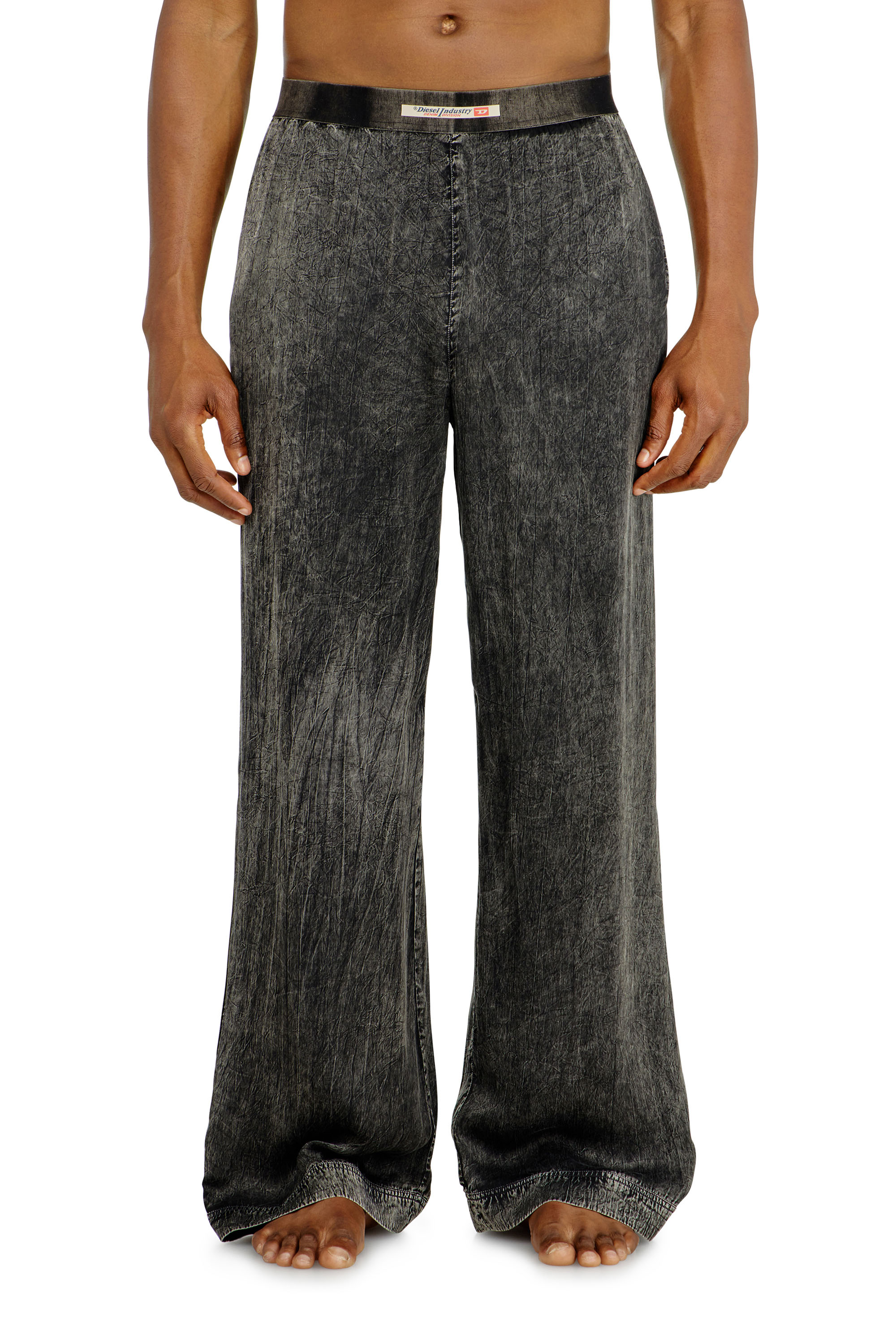 Diesel - ZAYNE-DNM, Man's Viscose pants with a fluid fit in Dark grey - 2