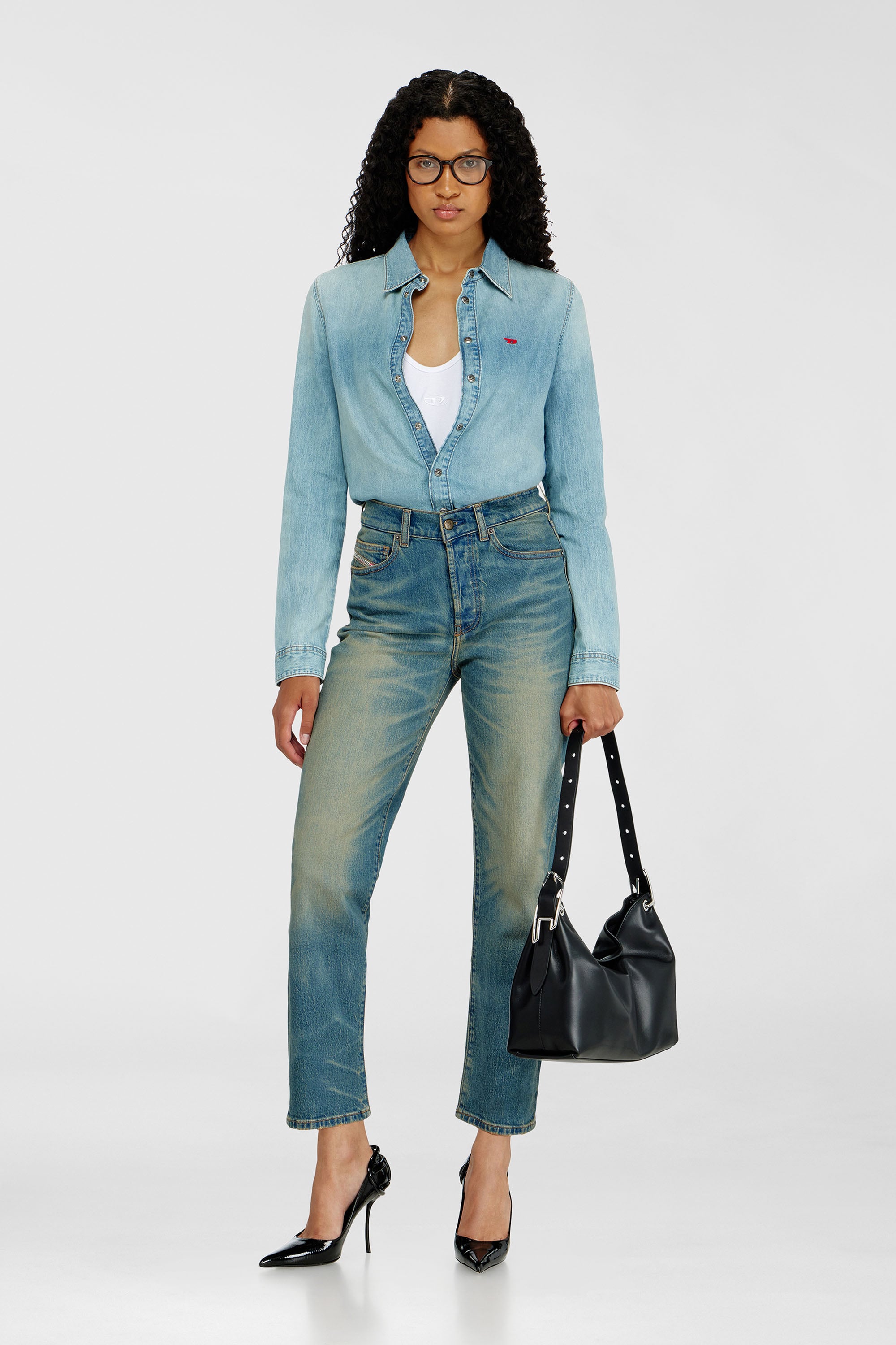Diesel - Woman's Regular Jeans 1981 D-Went 0KBBP, Medium blue - 1