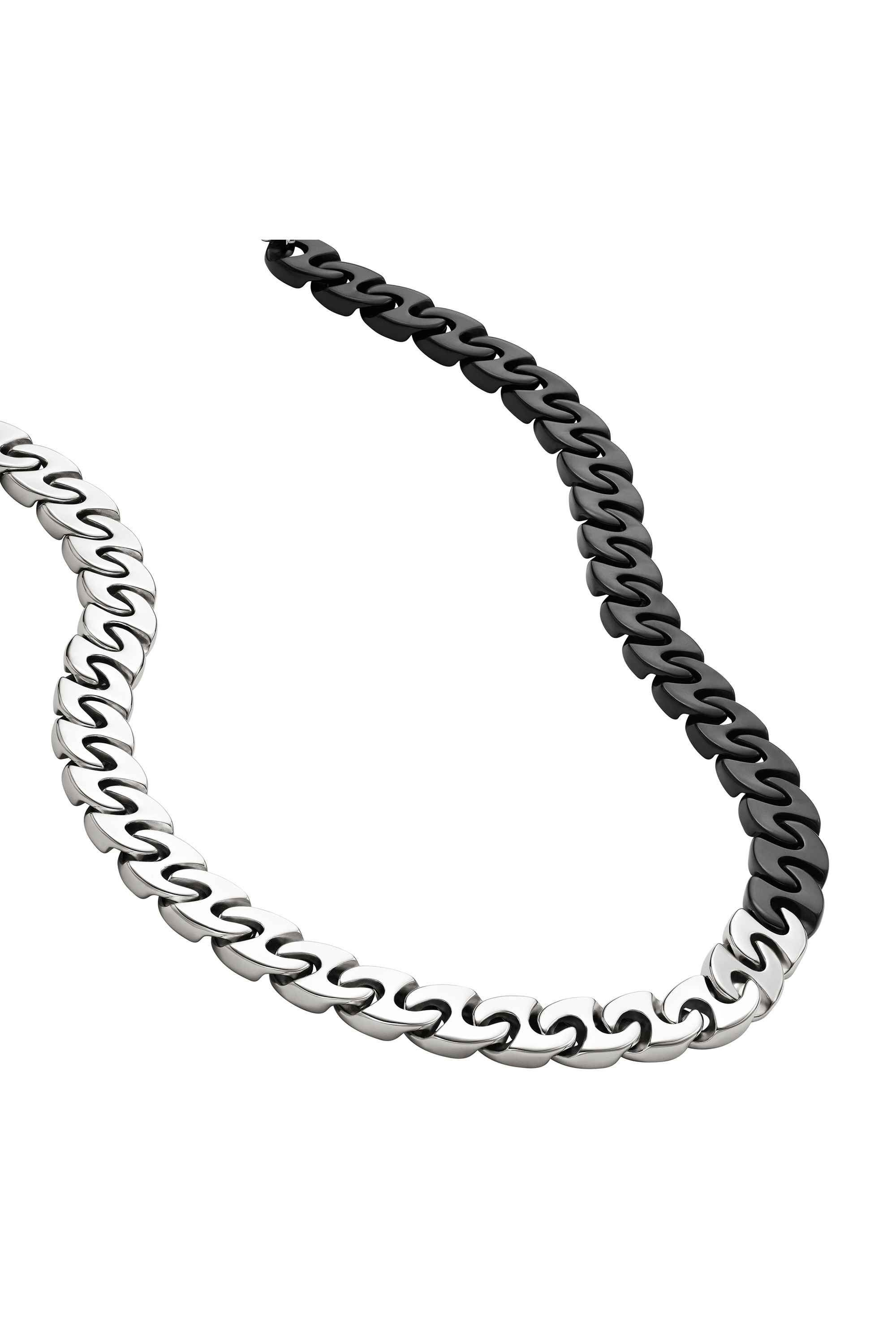 Women's TwoTone Stainless Steel Chain Necklace Silver Diesel