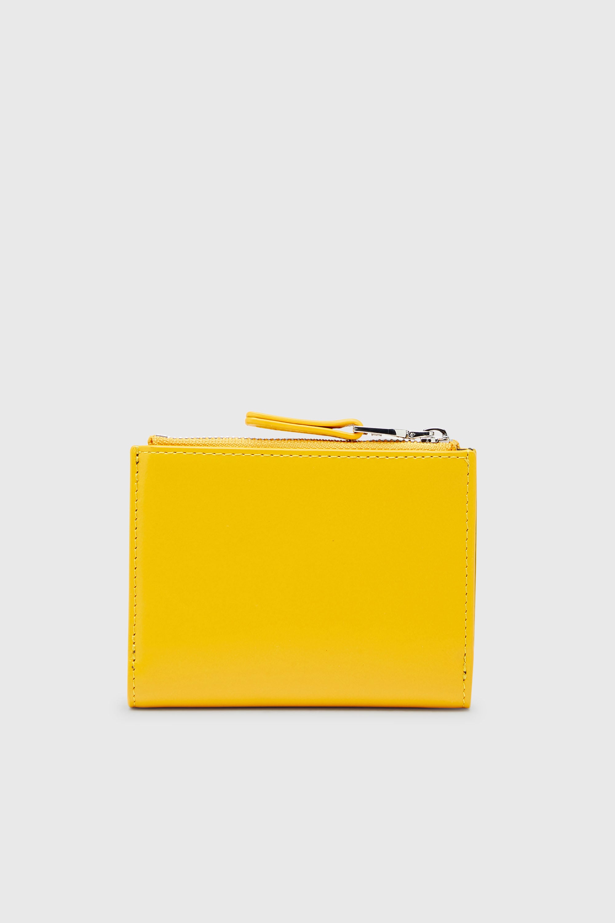 Diesel - 1DR BI-FOLD ZIP II, Woman's Small bi-fold wallet in leather in Yellow - 2