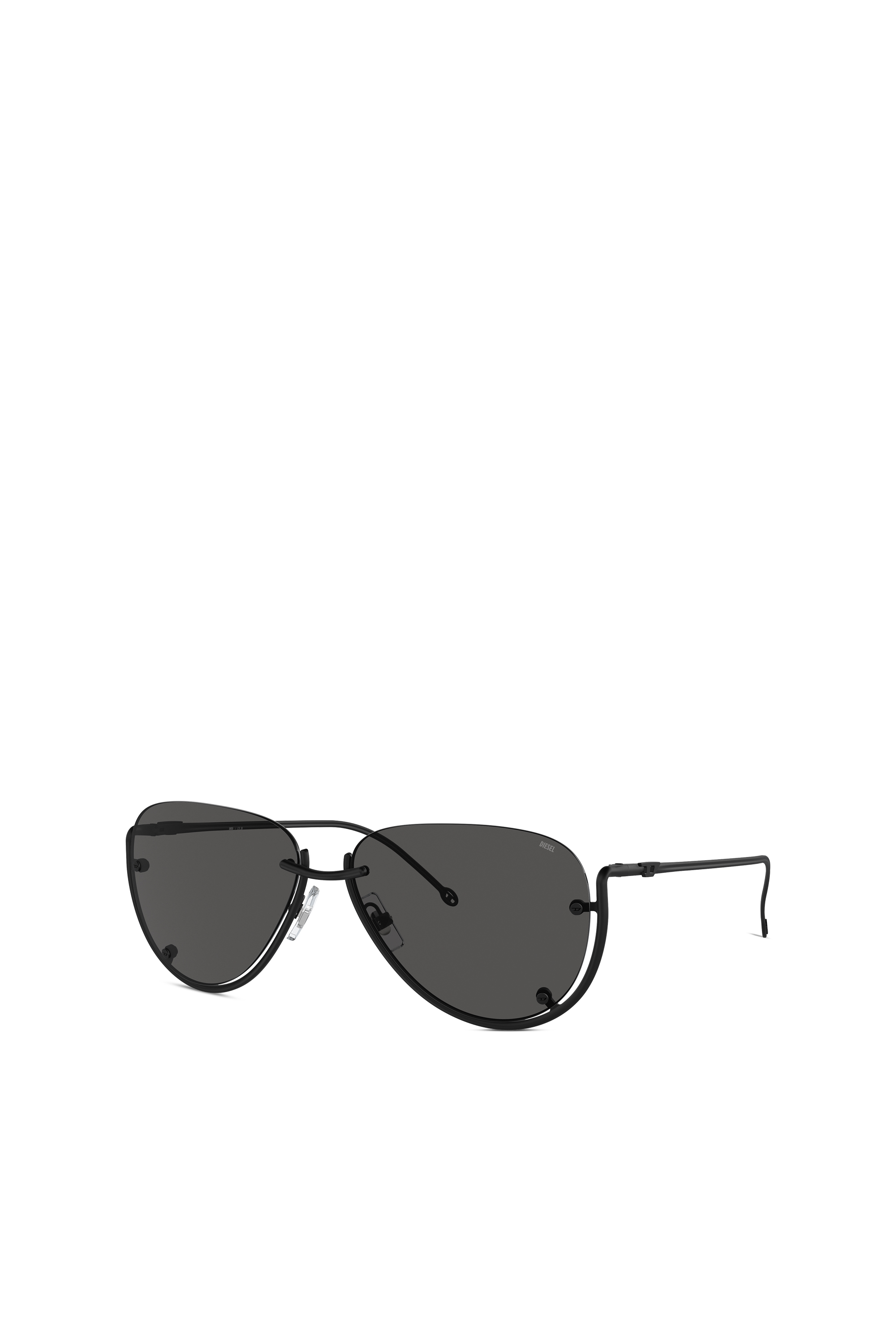 Diesel - 0DL1003, Unisex Pilot model sunglasses in Black - Image 4