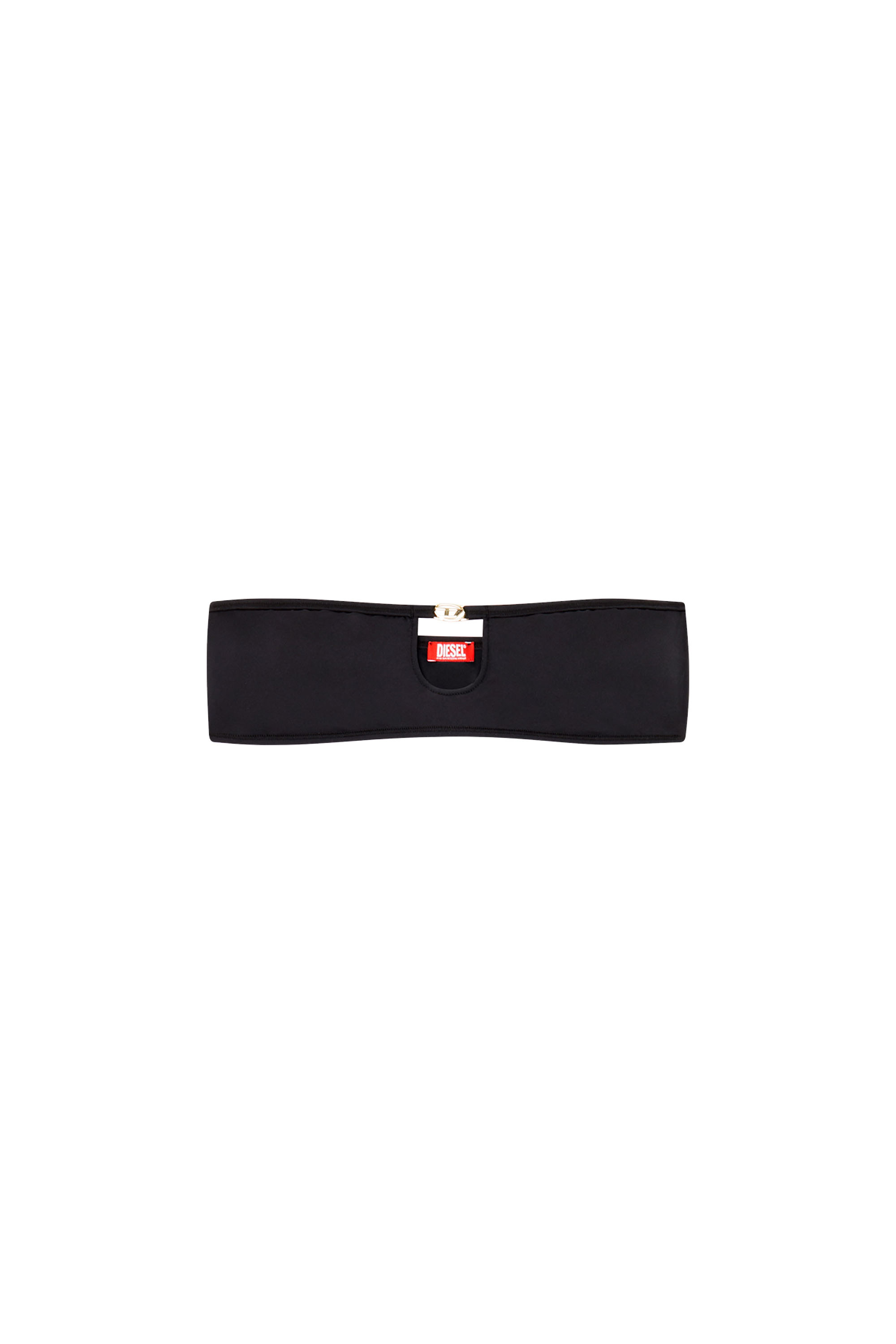 Diesel - ROCHELLE-UTLT, Woman's Bandeau bra in with metal Oval D in Black - 2