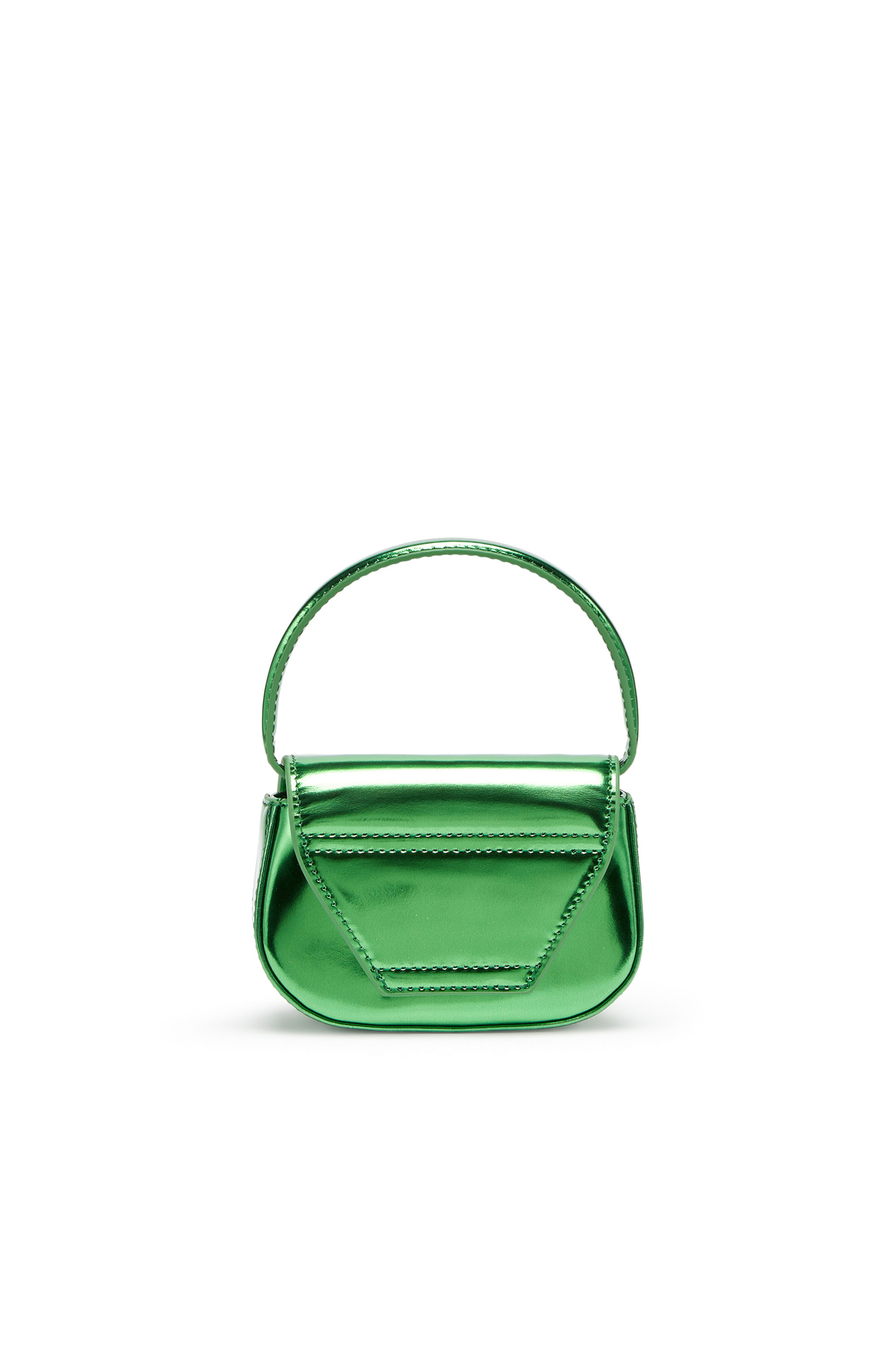 Diesel - 1DR-XS-S, Woman's 1DR-XS-S-Iconic mini bag in mirrored leather in Green - 3