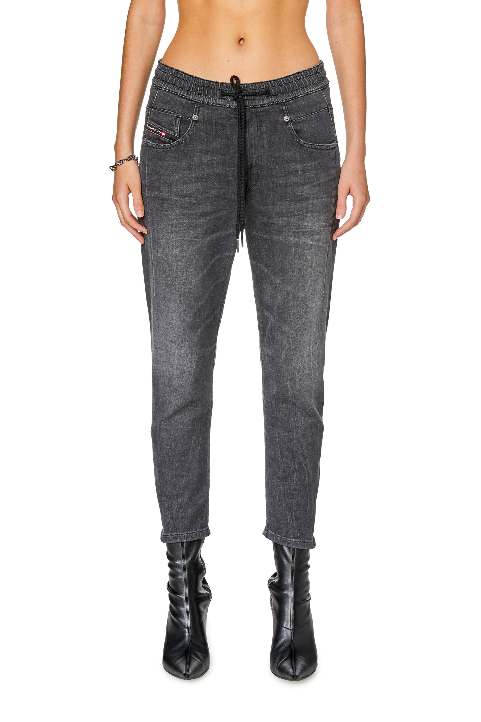 Diesel - Boyfriend Fayza JoggJeans® 068FS, Black/Dark grey - Image 1