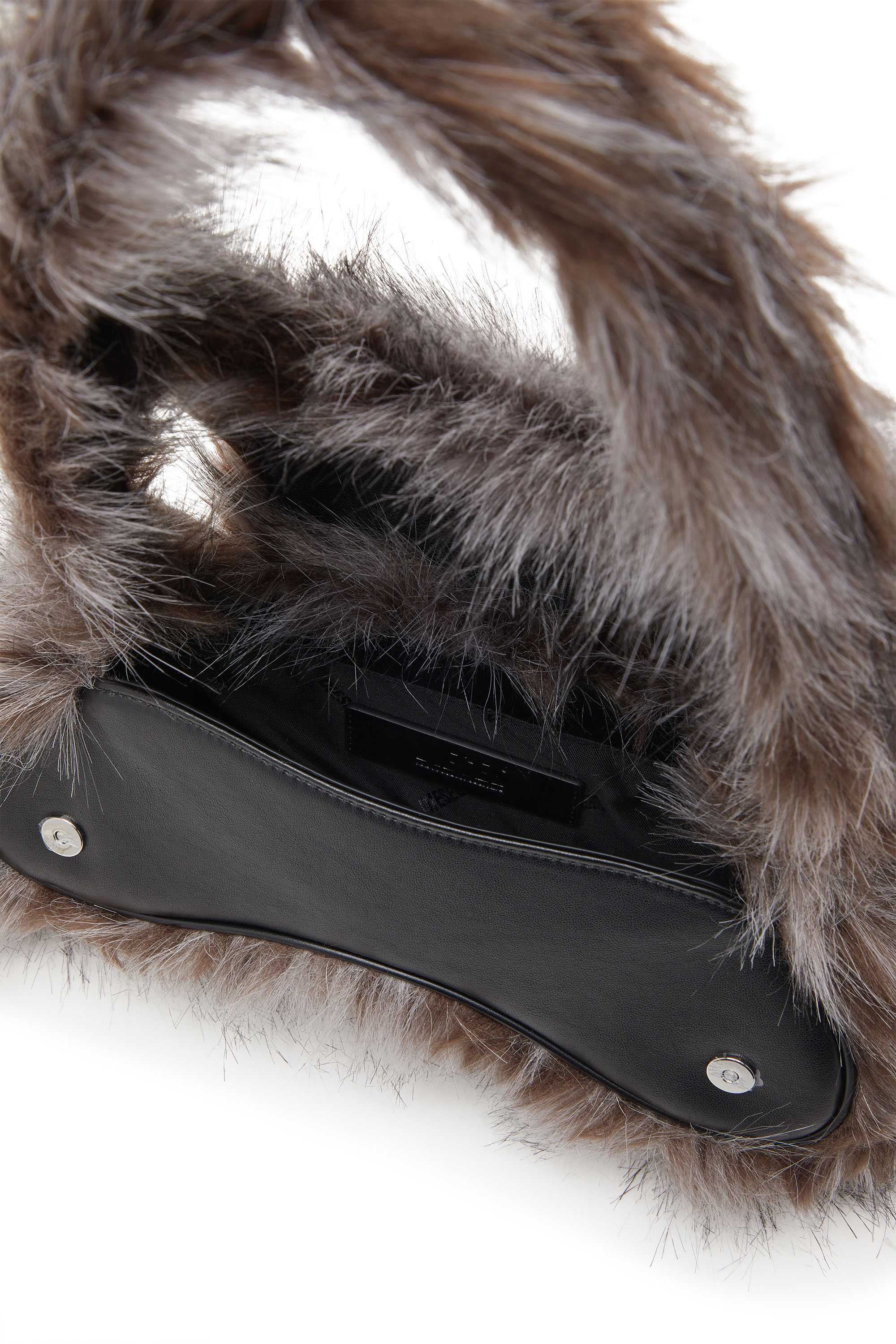 Diesel - PLAY CROSSBODY, Woman's Play-Fluffy crossbody bag in Grey - 3