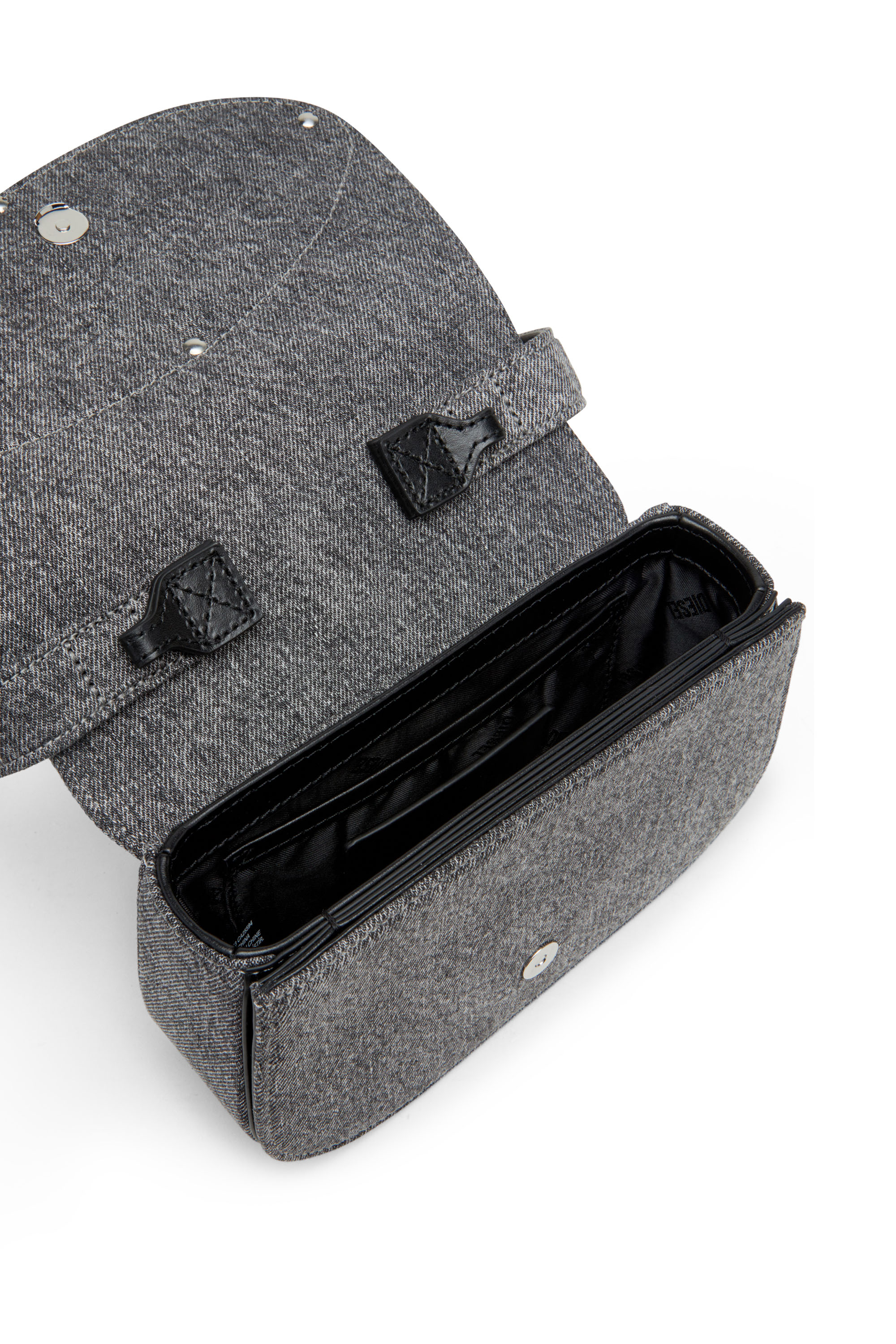 Diesel - 1DR, Woman's 1DR-Iconic shoulder bag in stonewashed denim in Black - 5