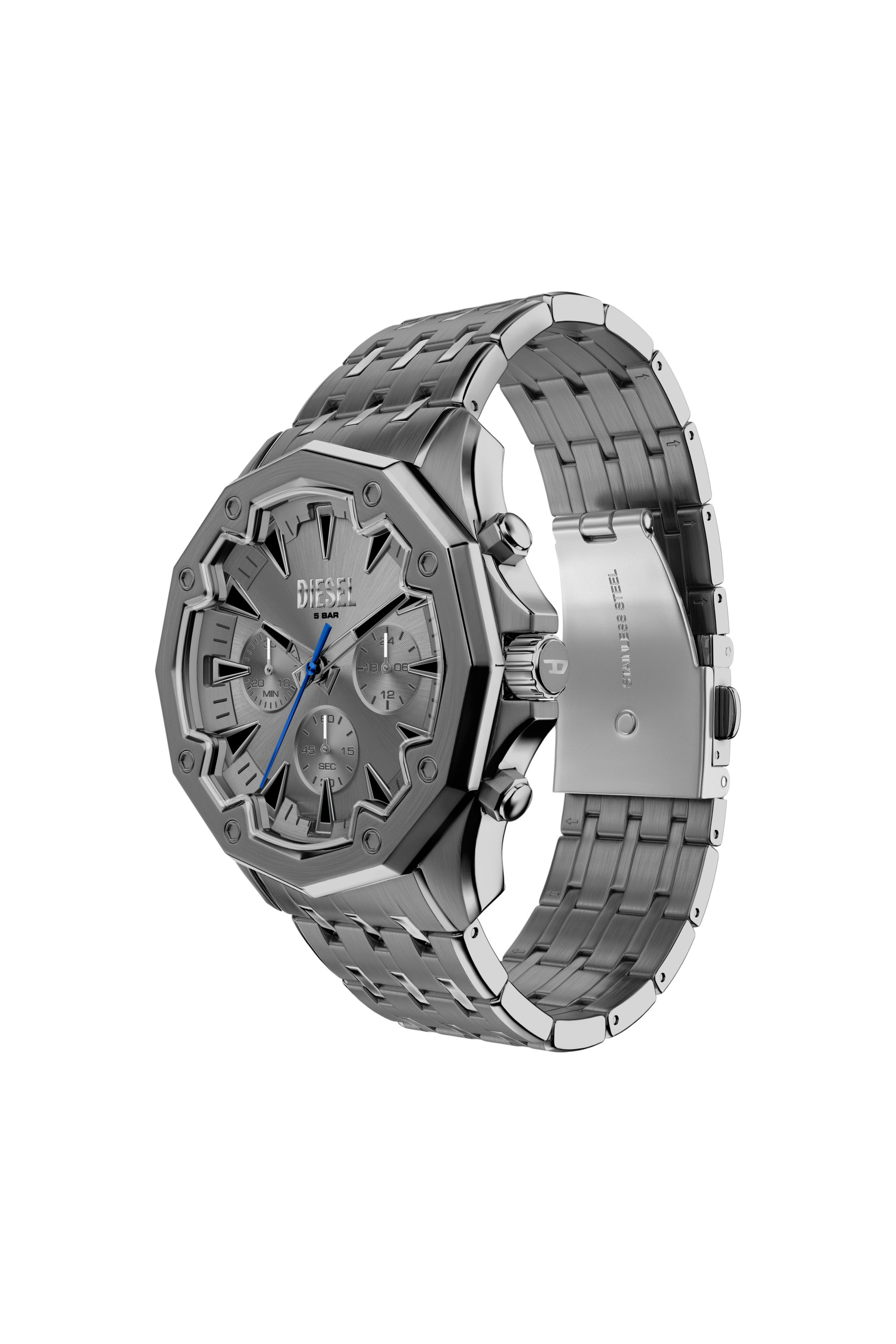 Diesel - DZ4708 WATCH, Man's Spiked stainless steel watch in Grey - 2