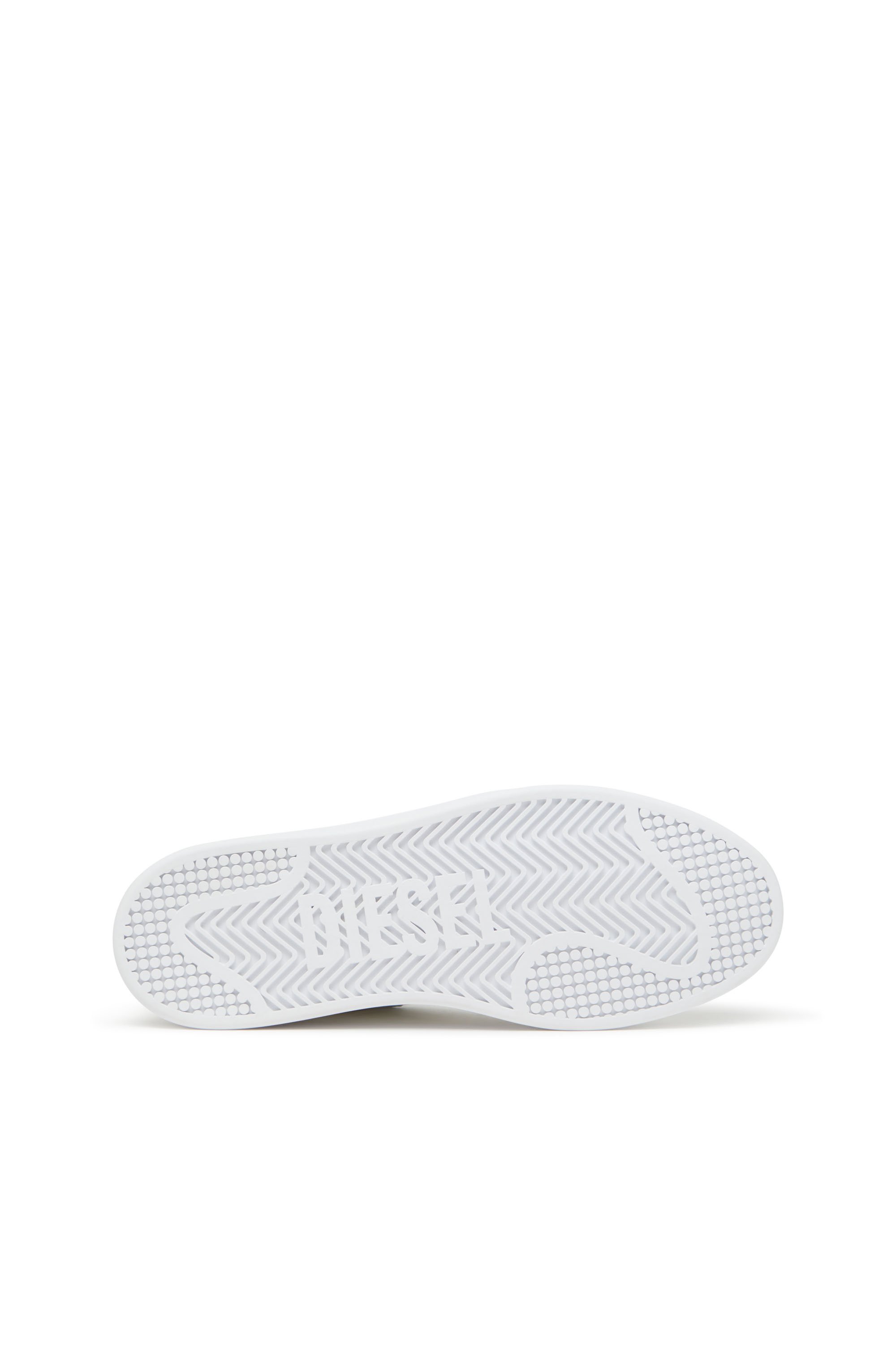 Diesel - S-DAKOTA LOW, Man's S-Dakota-Leather sneakers with perforated logo in White/Black - 5