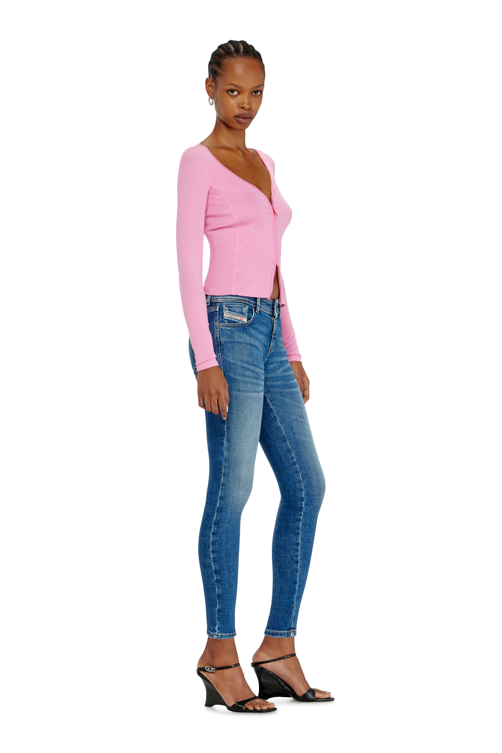 Diesel - Woman's Skinny Jeans 2017 Slandy 09P71, Medium blue - 2