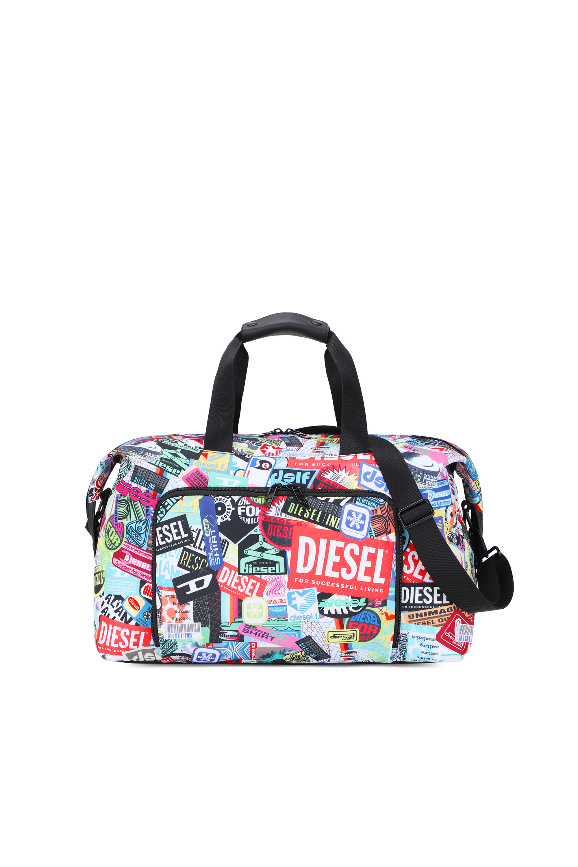 Diesel - DIESEL PC PRINTED DUFFLE-STICKERS- DSB00, Unisex's Pratical duffle bag with stickers in Multicolor - 2