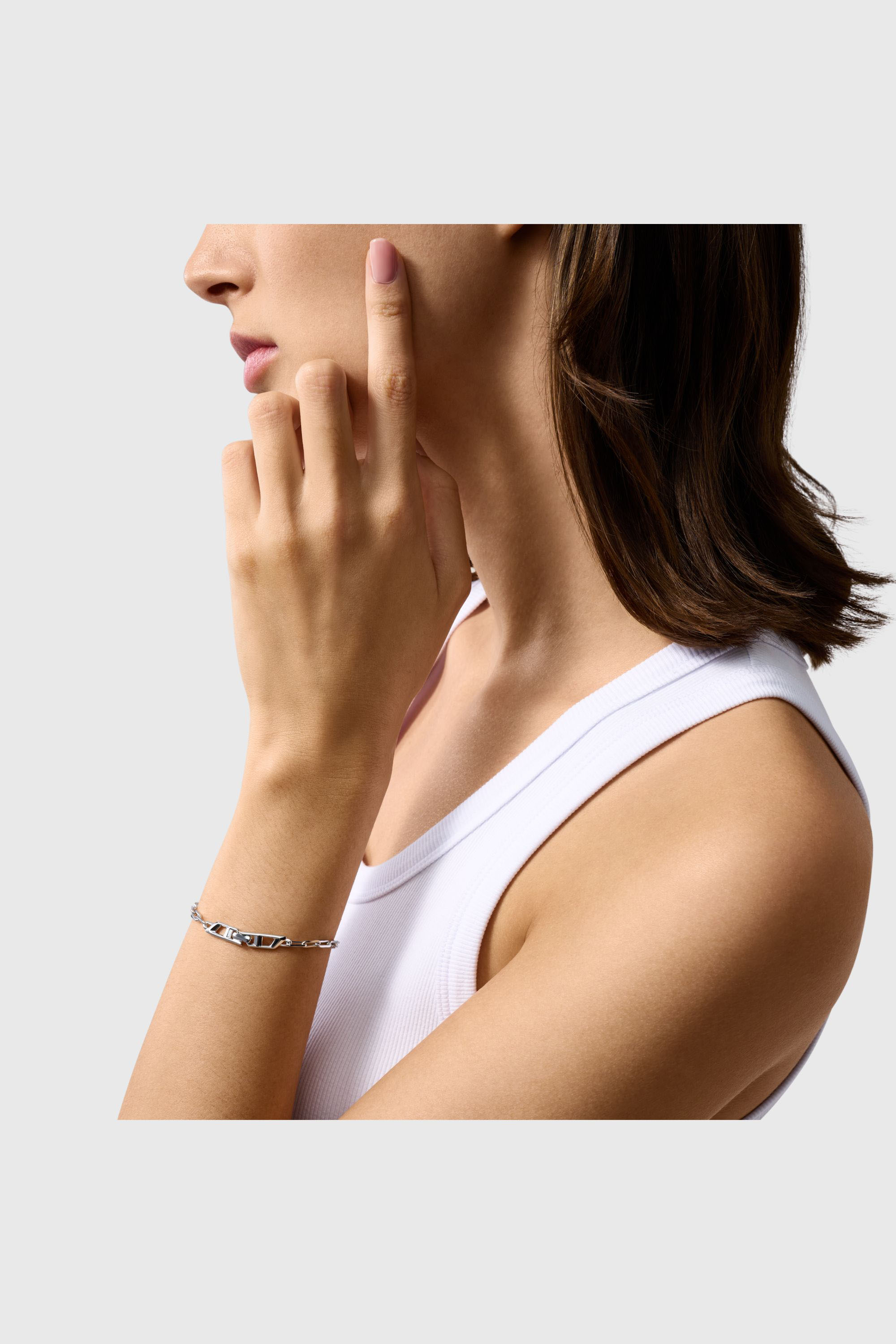 Diesel - DL1363040 STERLING SILVER JEWEL, Unisex's Sterling silver chain bracelet in Silver - 3