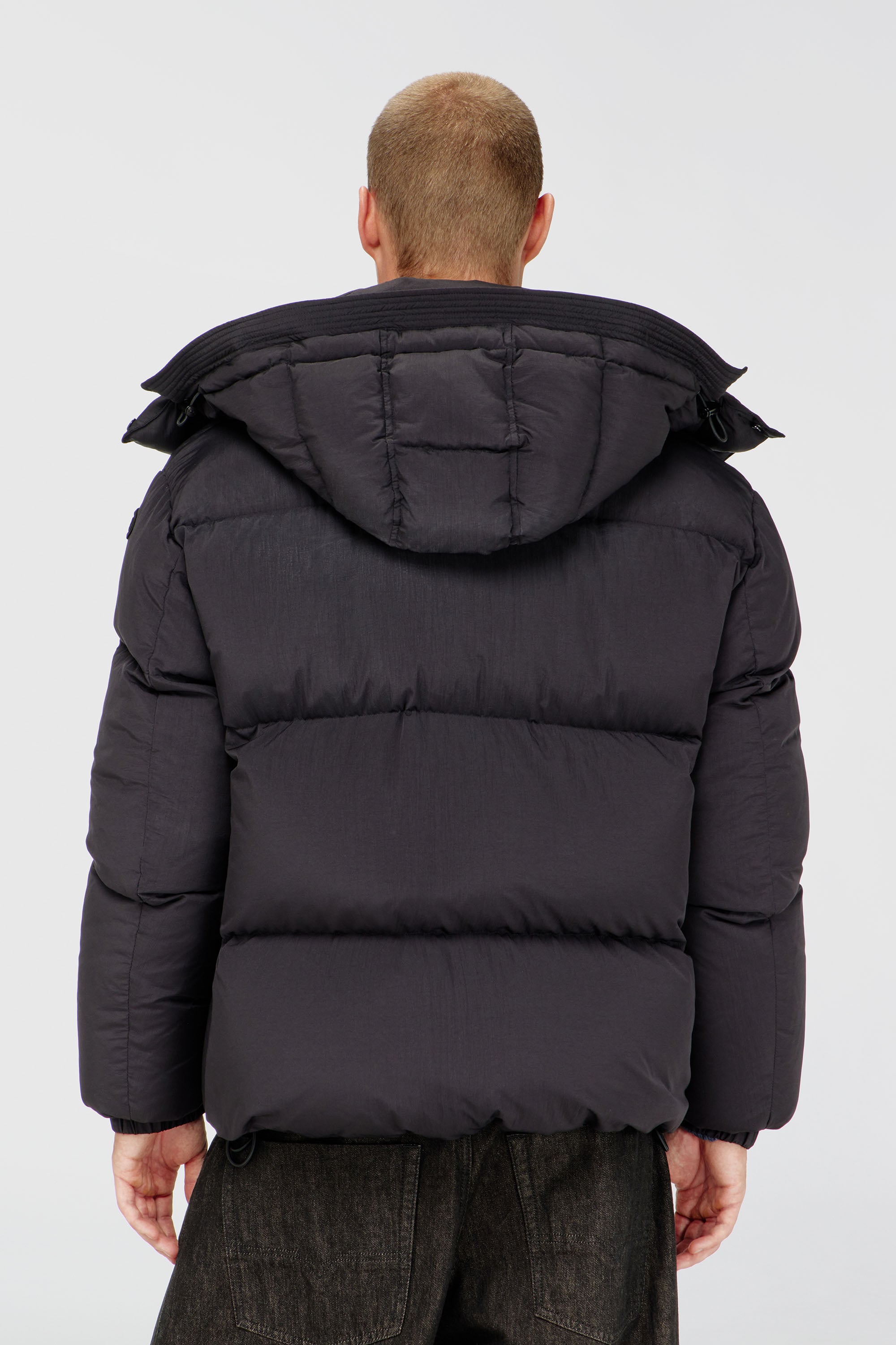 Diesel - W-ROLFYS-WRD, Man's Quilted down jacket in ViralOff&reg; Taslan in Dark grey - 4