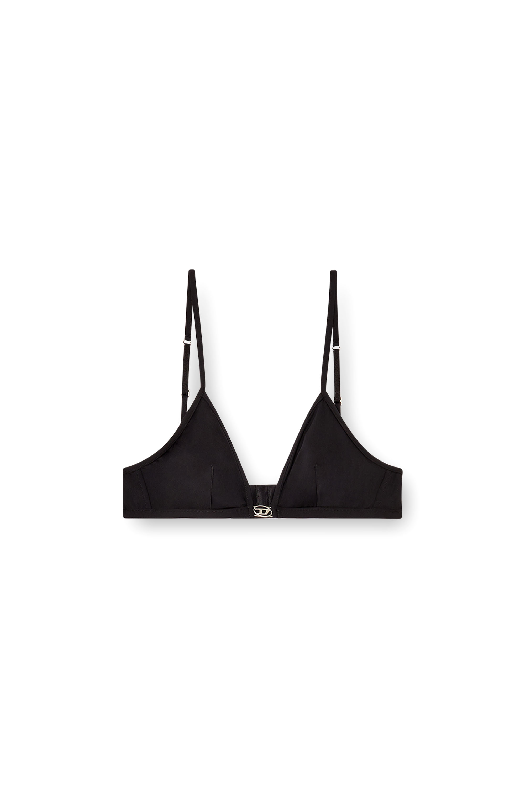 Diesel - LUNA-DNM, Woman's Microfibre bralette with Oval D detail in Black - 4