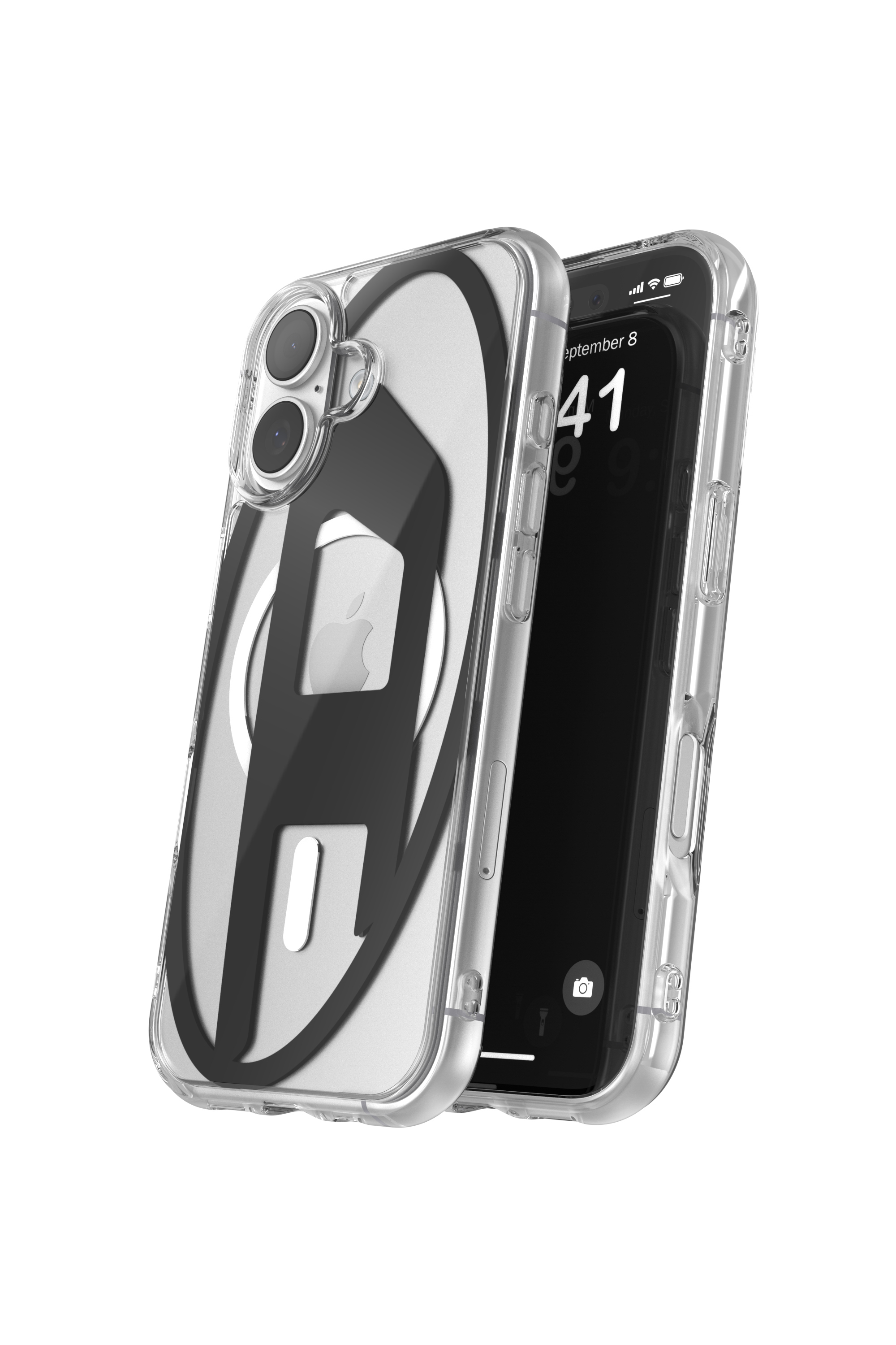 Diesel - 60415 AOP CASE, Unisex's Oval D metallic case with magsafe for iPhone 17 in Black - 3