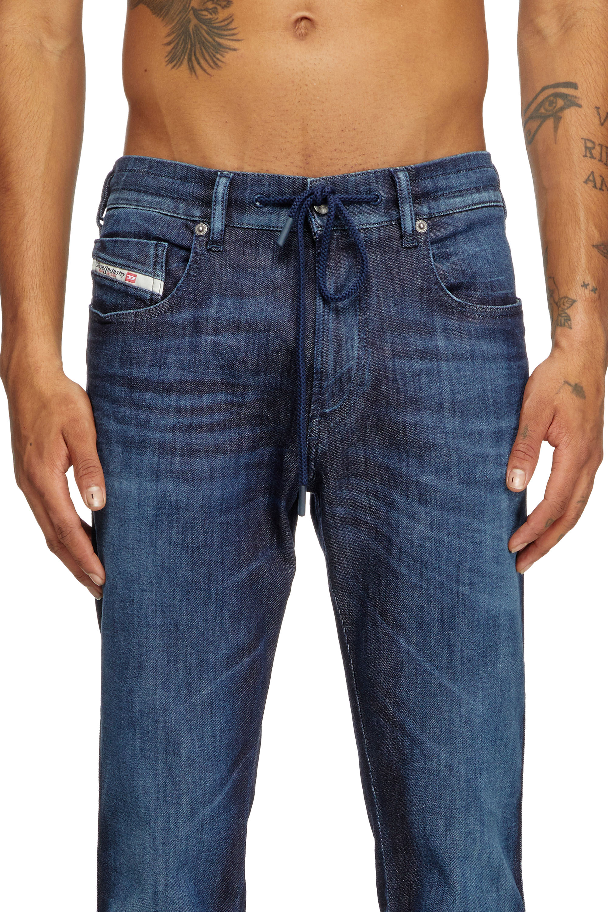 Diesel - Man's Slim 2060 D-Strukt Joggjeans® 09L11, Dark Blue - 4