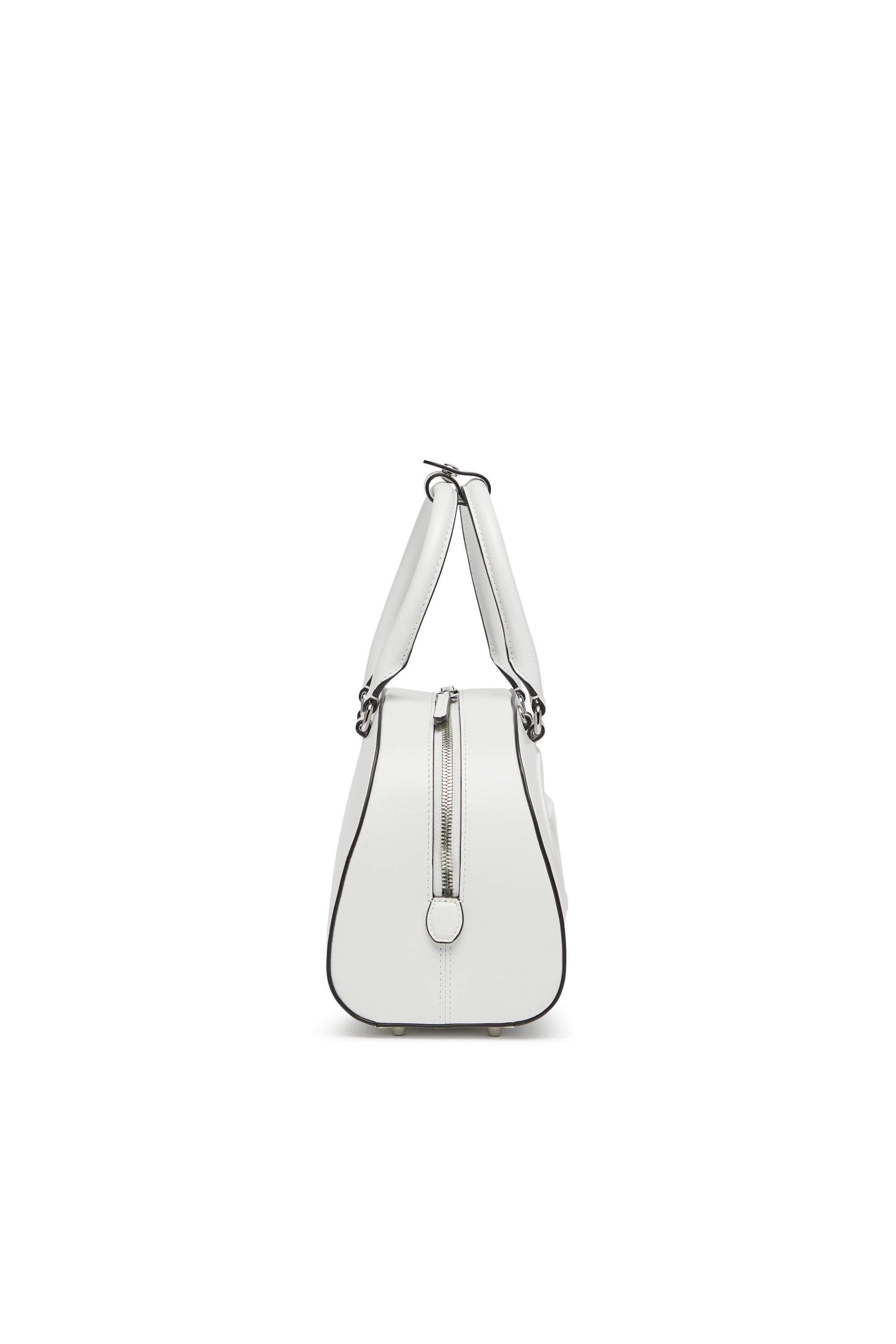 Diesel - 1DR DOME TOP HANDLE, Woman's Leather bowling bag in White - 3