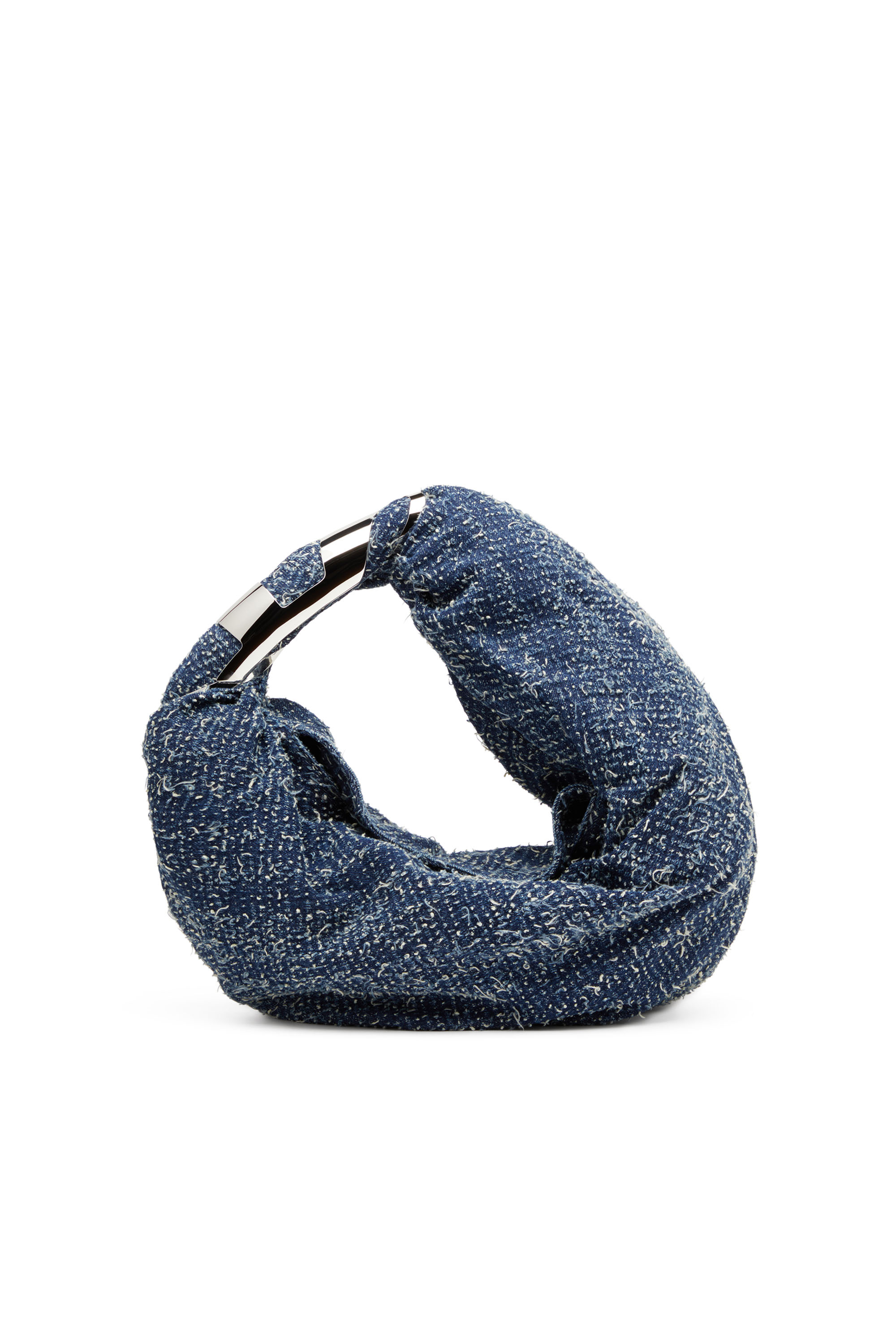 Diesel - GRAB-D HOBO S, Woman's Grab-D S-Hobo bag in boucl&eacute; denim in Blue - 2