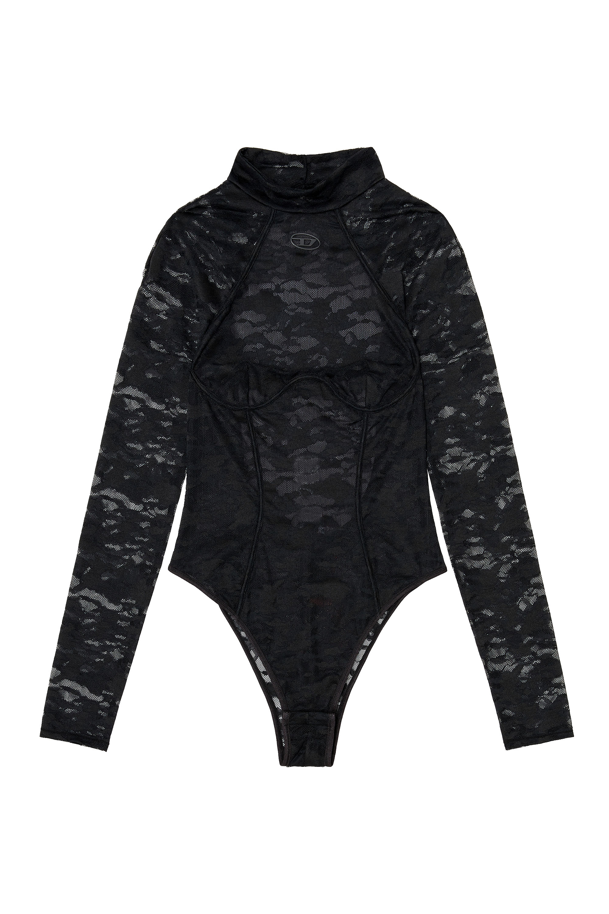 Diesel - VIVIAN-UTLT, Woman's Bodysuit in nylon lace with open back in null - 3