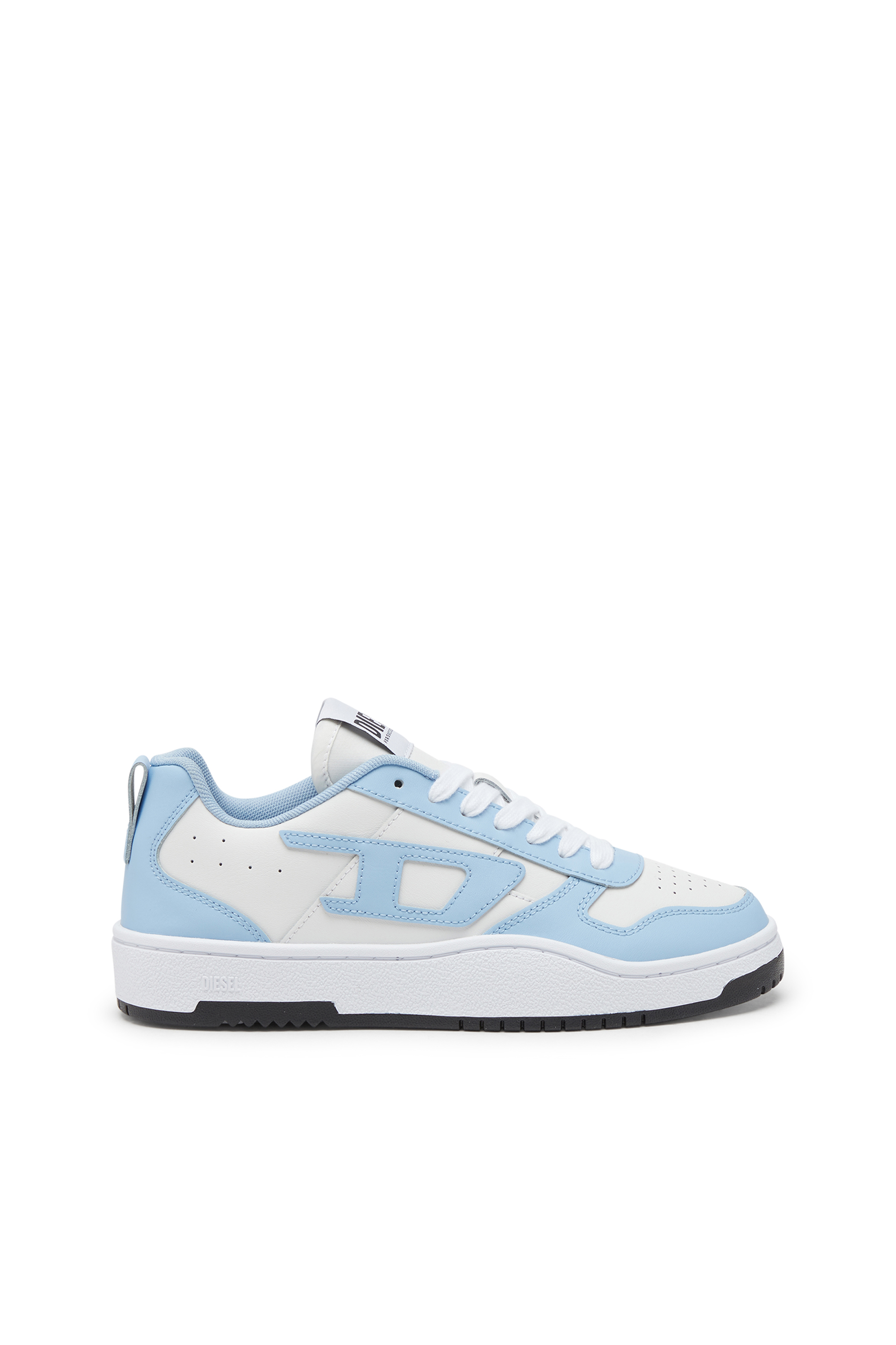 Diesel - S-UKIYO V2 LOW W, Woman's S-Ukiyo Low-Low-top sneakers in leather and nylon in White/Blue - 1