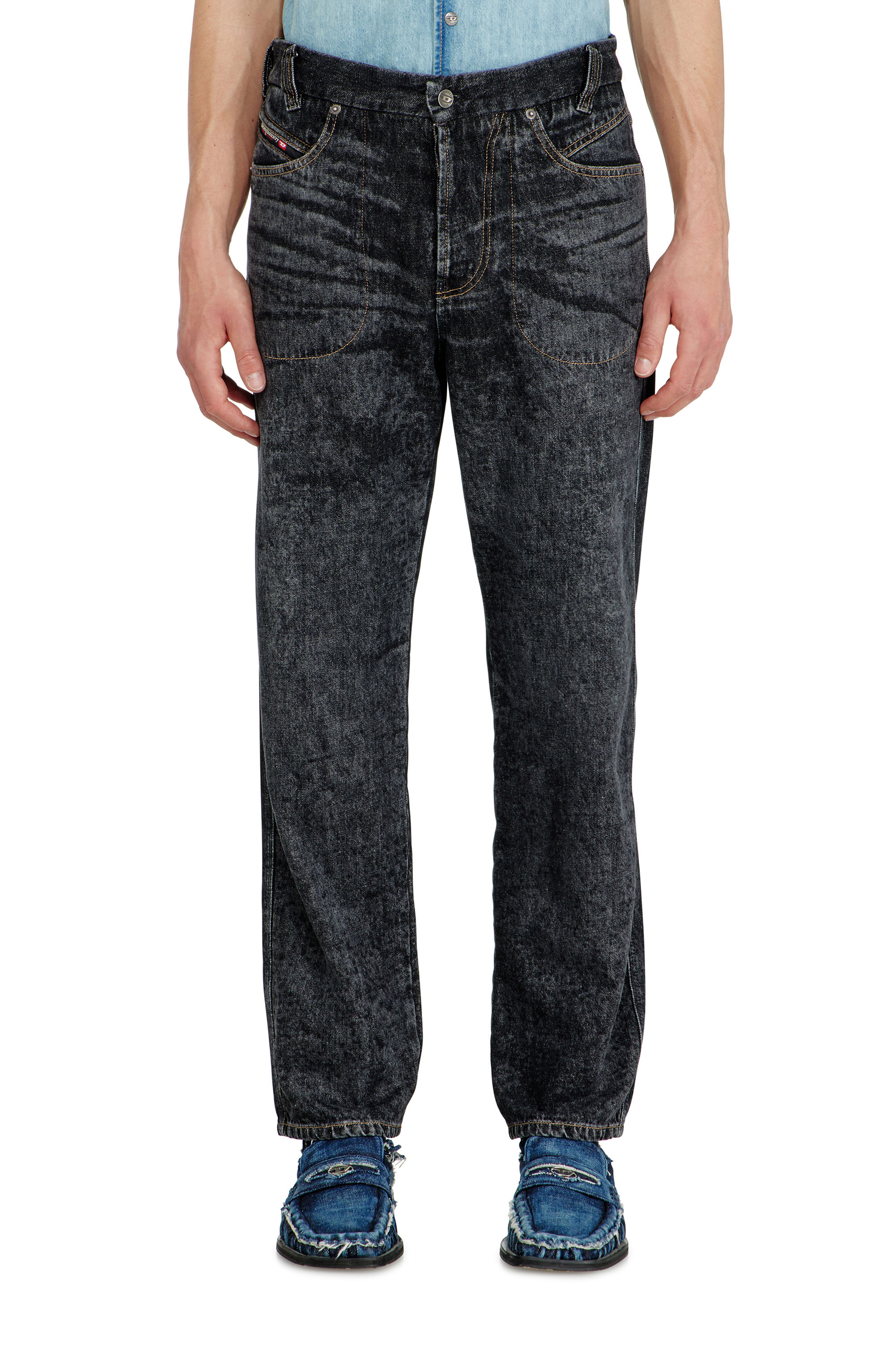 Diesel - Man's Relaxed Jeans D-Marcus 09Q24, Black/Dark grey - 4