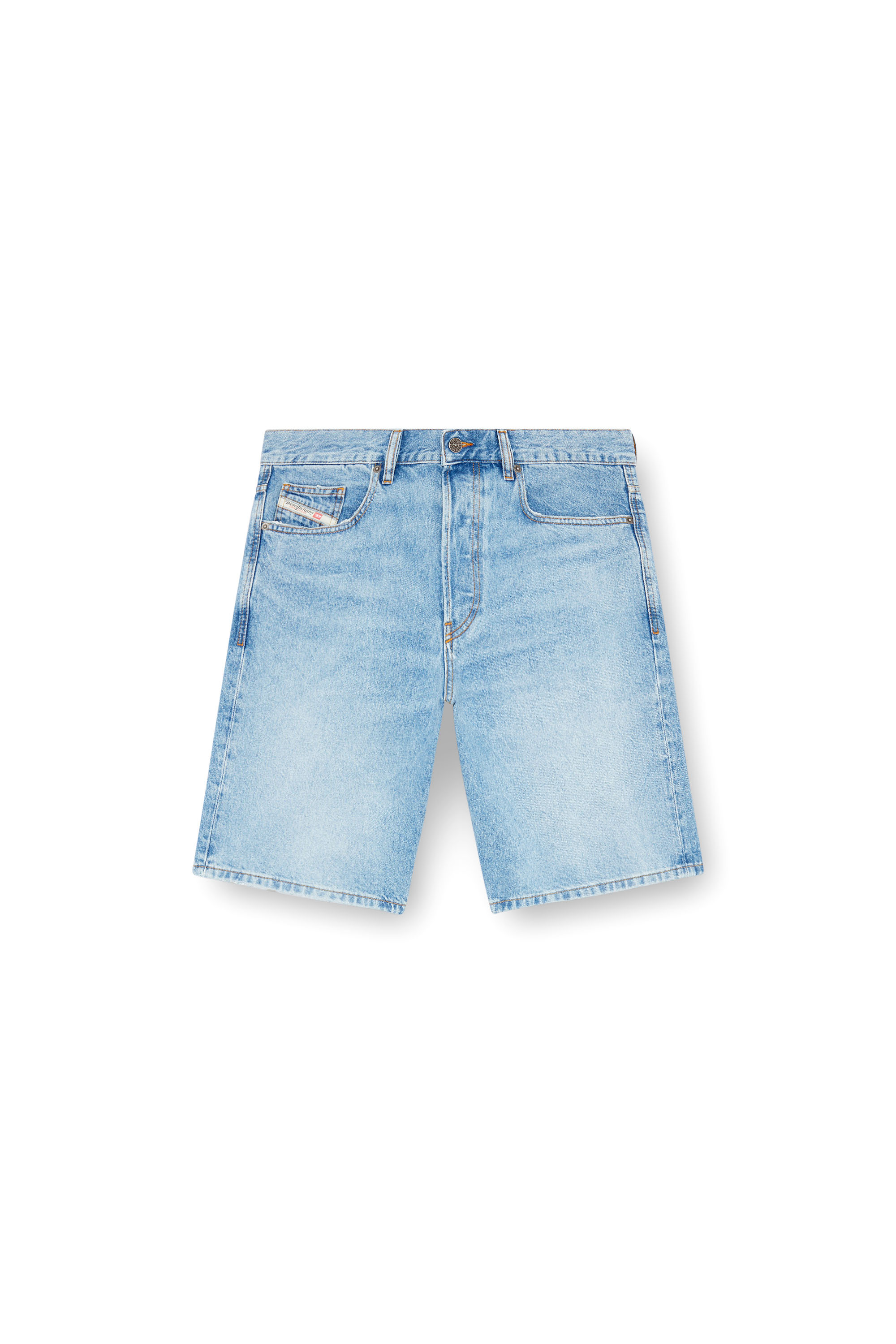 Diesel - REGULAR-SHORT, Man's Denim shorts in Light Blue - 3