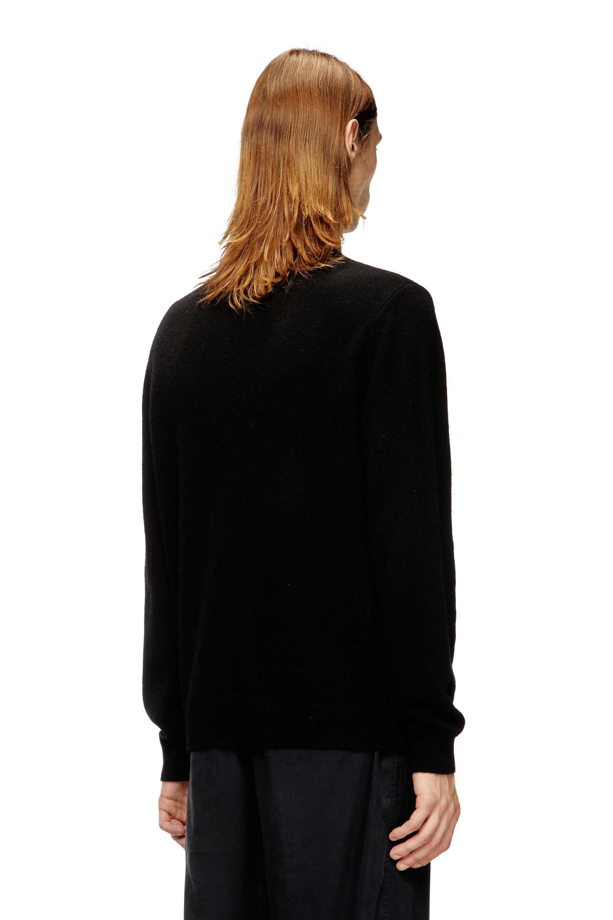 Diesel - K-ARGOL, Man's Wool-cashmere jumper in Black - 4