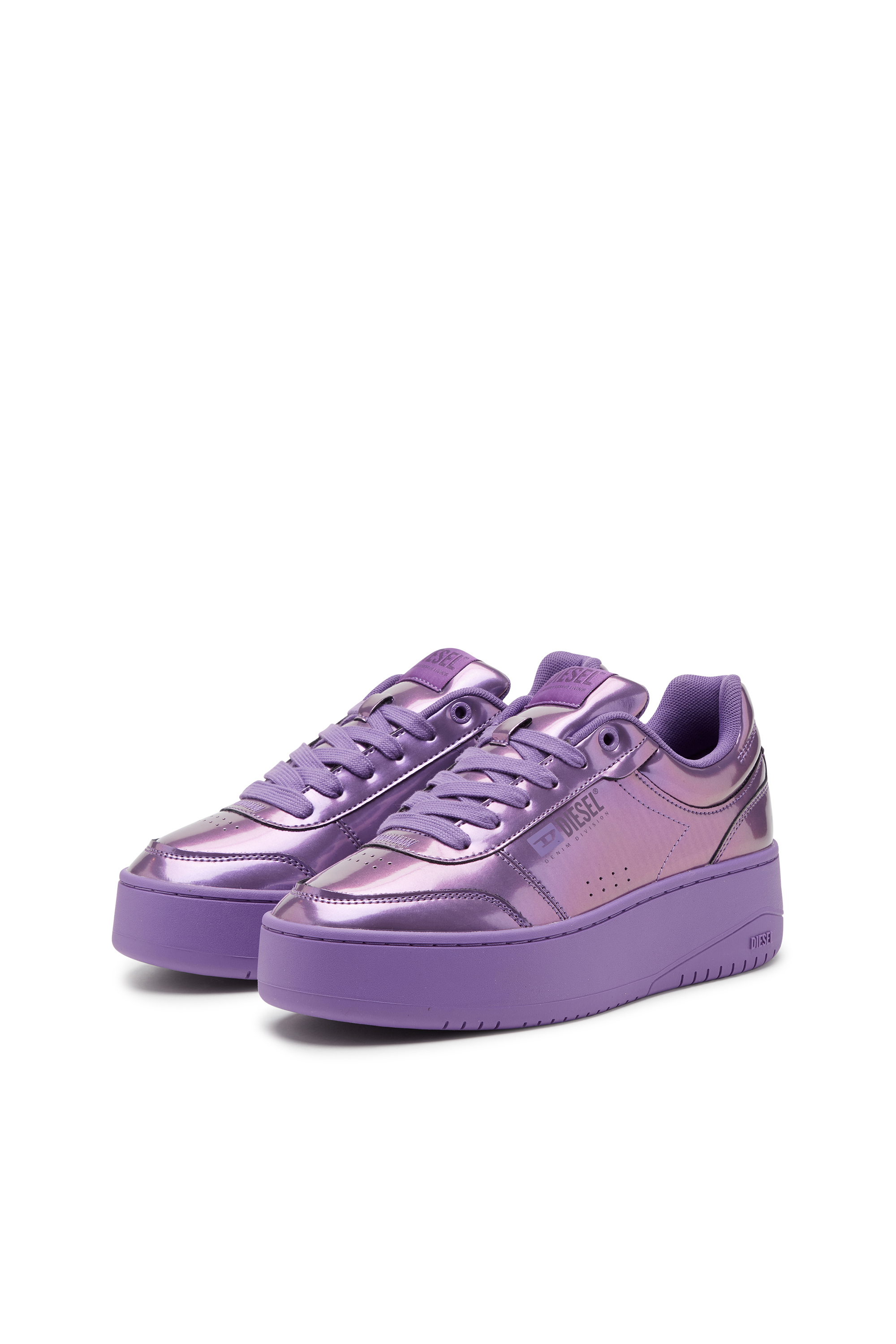 Diesel - S-ATHENE BOLD VTG W, Woman's S-Athene-Iridescent platform sneakers in Violet - 8