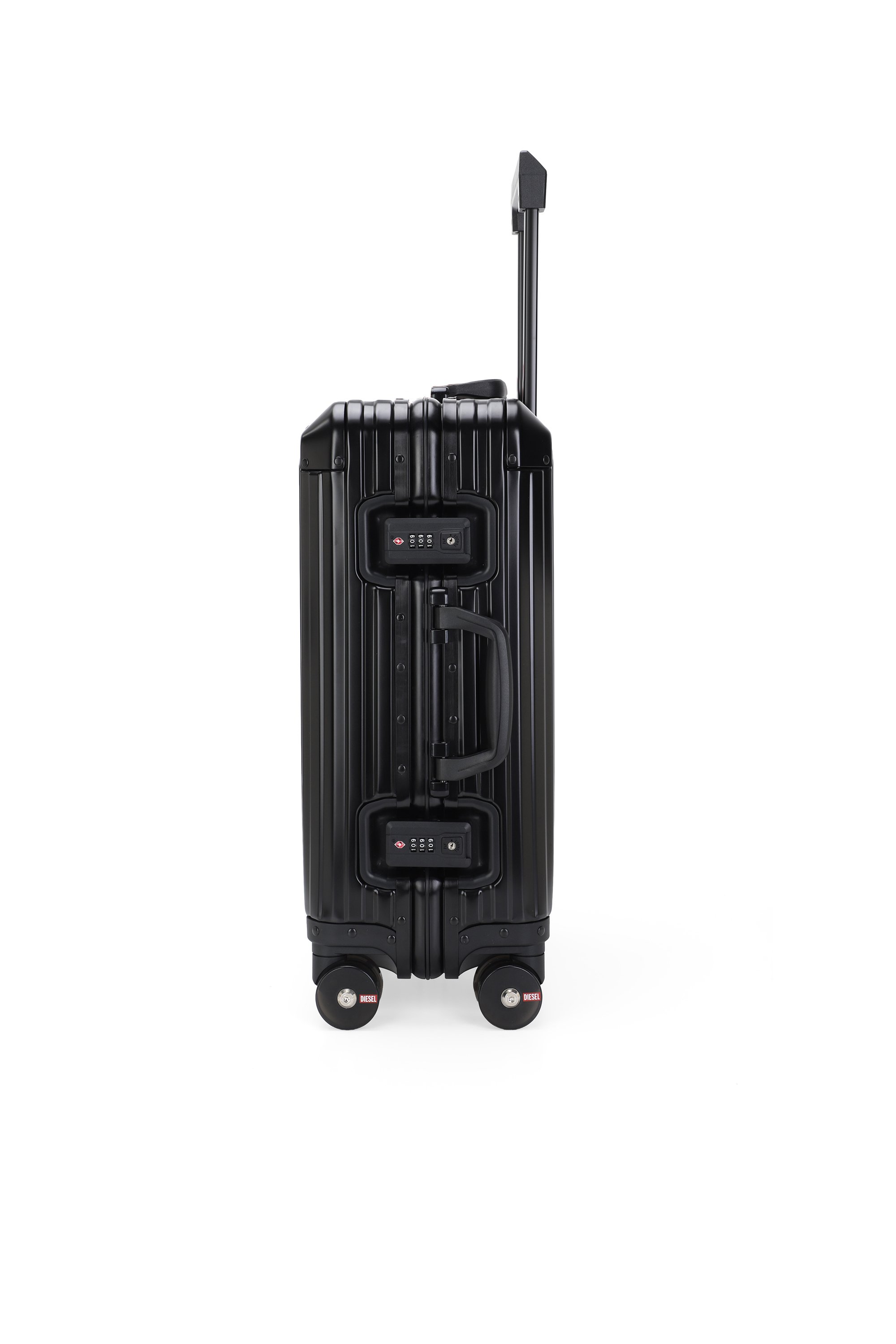 Diesel - DIESEL ALUMINUM TROLLEY- DSL002, Unisex's Aluminum suitcase size S in Black - 4